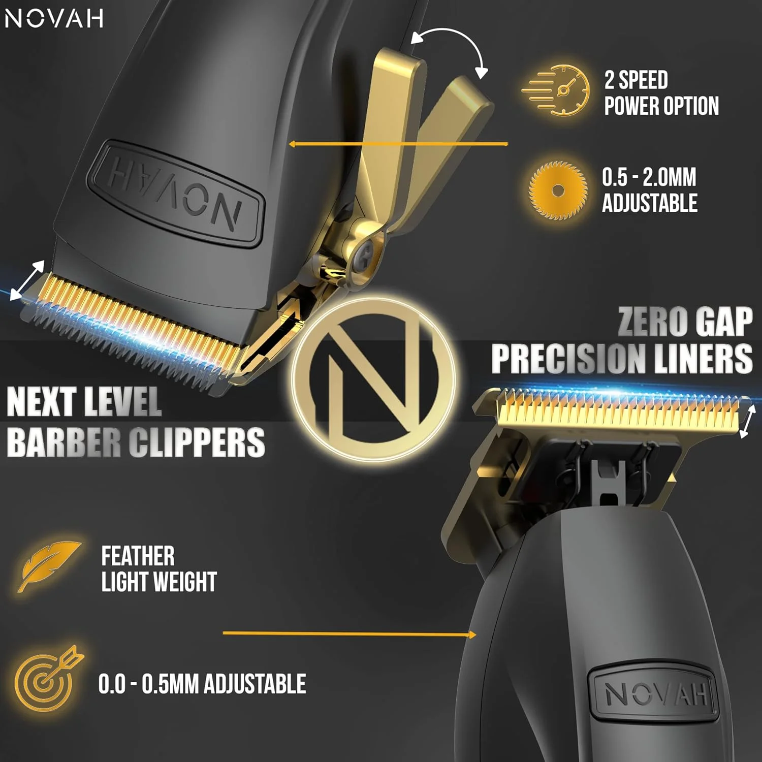 Novah® Barber Series Hair Clipper and Trimmer Set