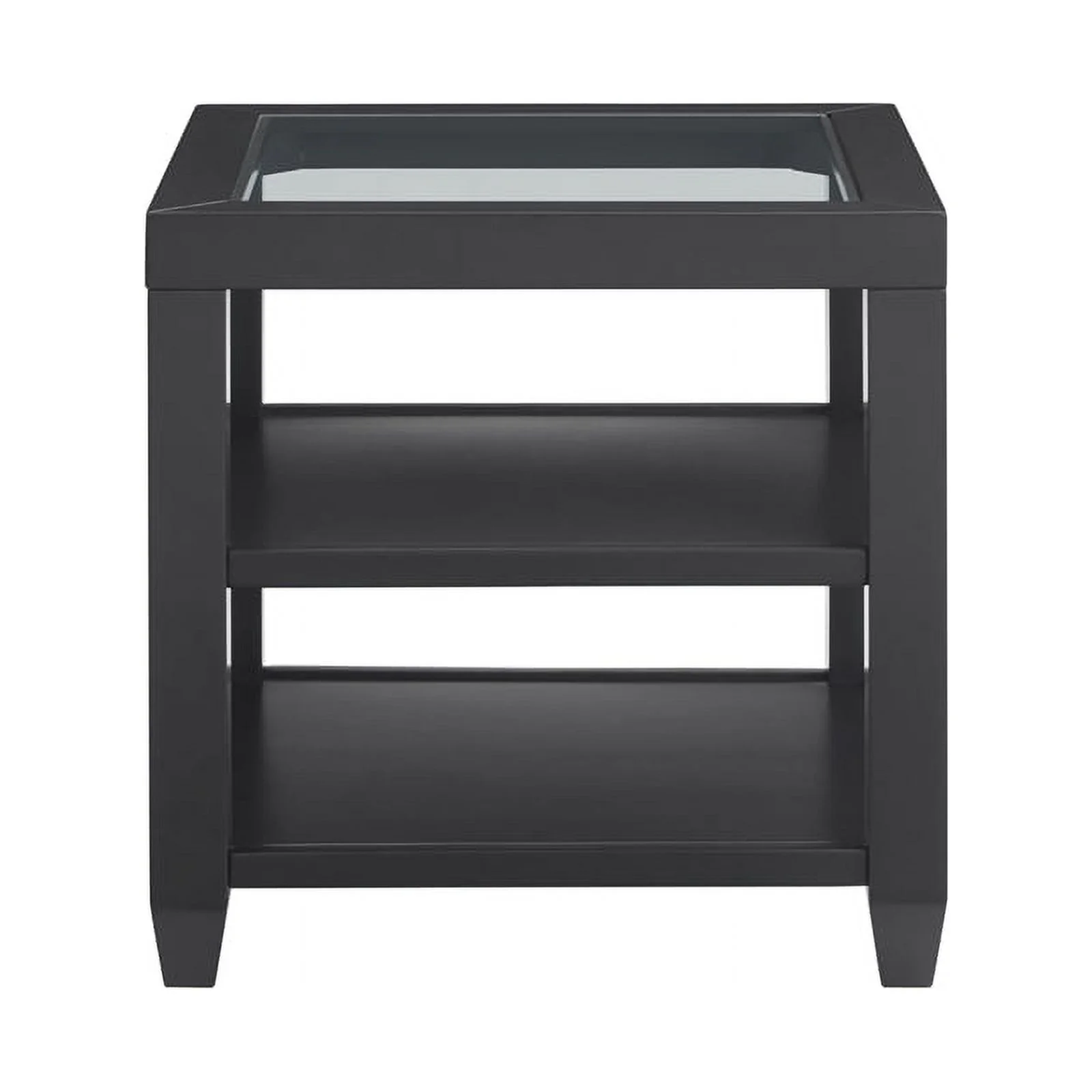 Home Square 3 Piece Set with Coffee Table and 2 End Tables in Black