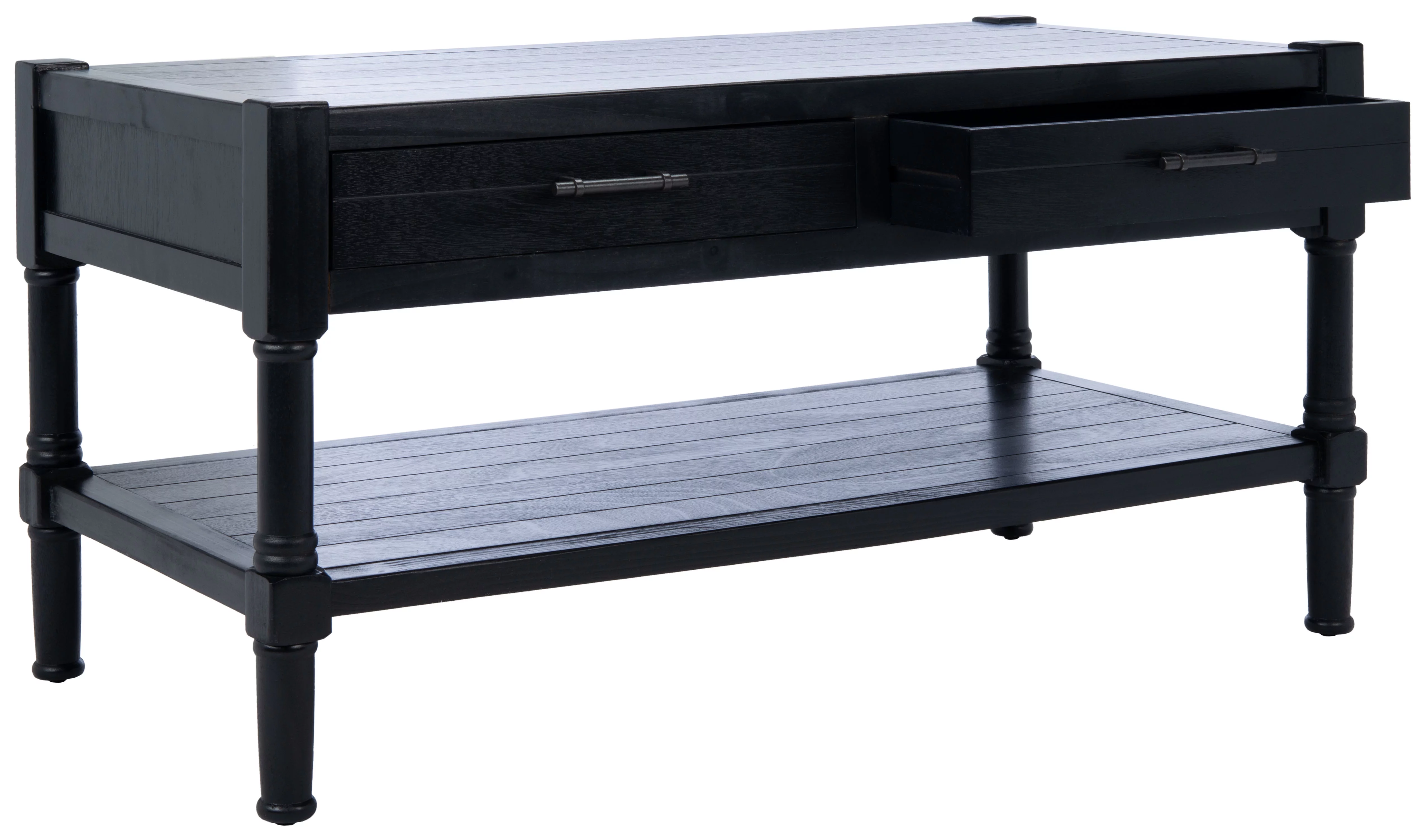 SAFAVIEH Filbert Solid 2 Drawer Coffee Table, Black
