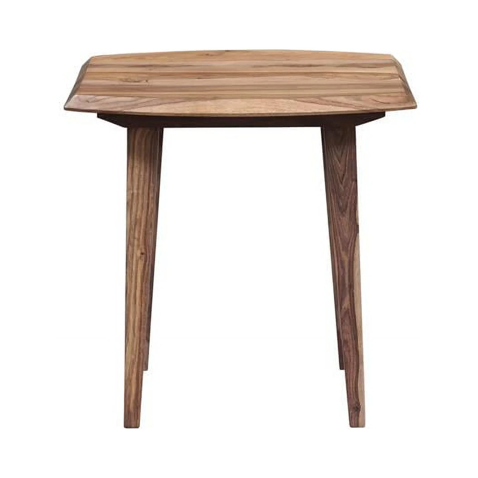 Home Square Solid Sheesham Wood End Table in Natural Finish - Set of 2