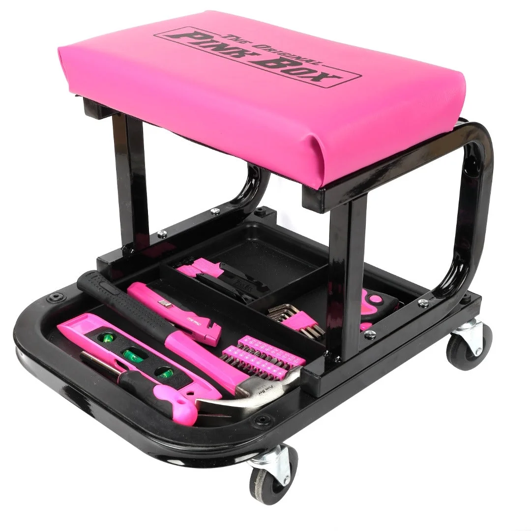 The Original Pink Box PB14MCS Mechanic's Creeper Seat, Pink