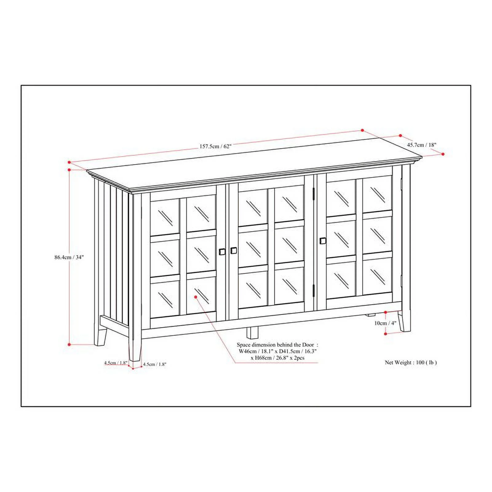 Pemberly Row Transitional Solid Wood 62