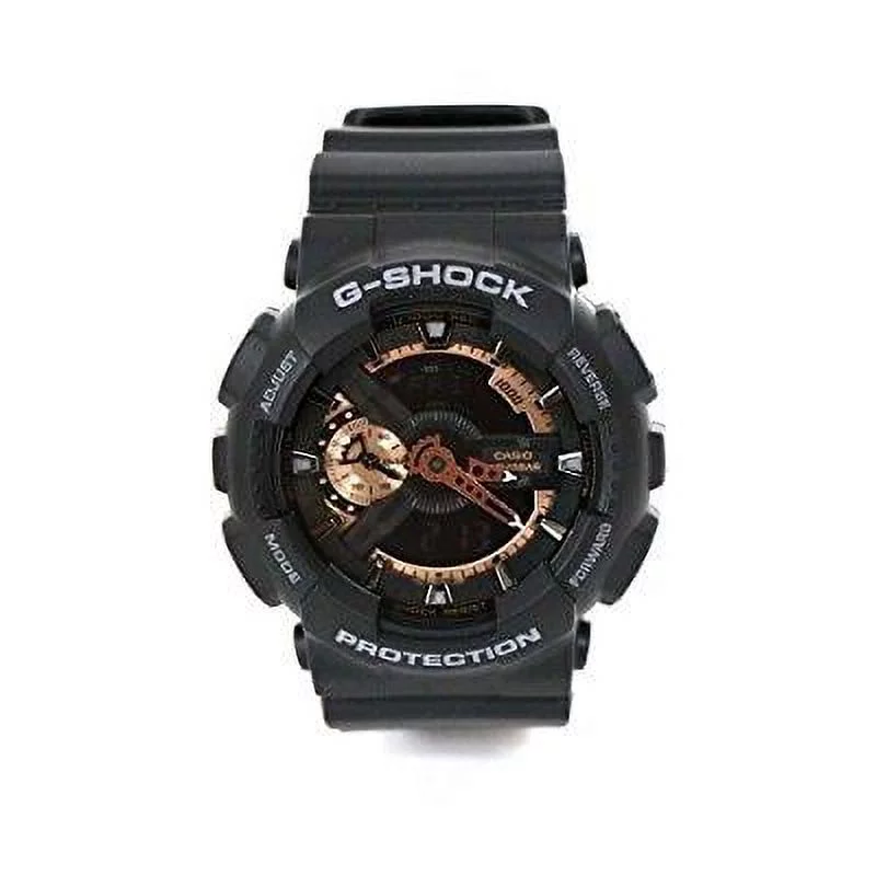 g-shock black band w/broze be ga110rg-1ac mens sports watches black