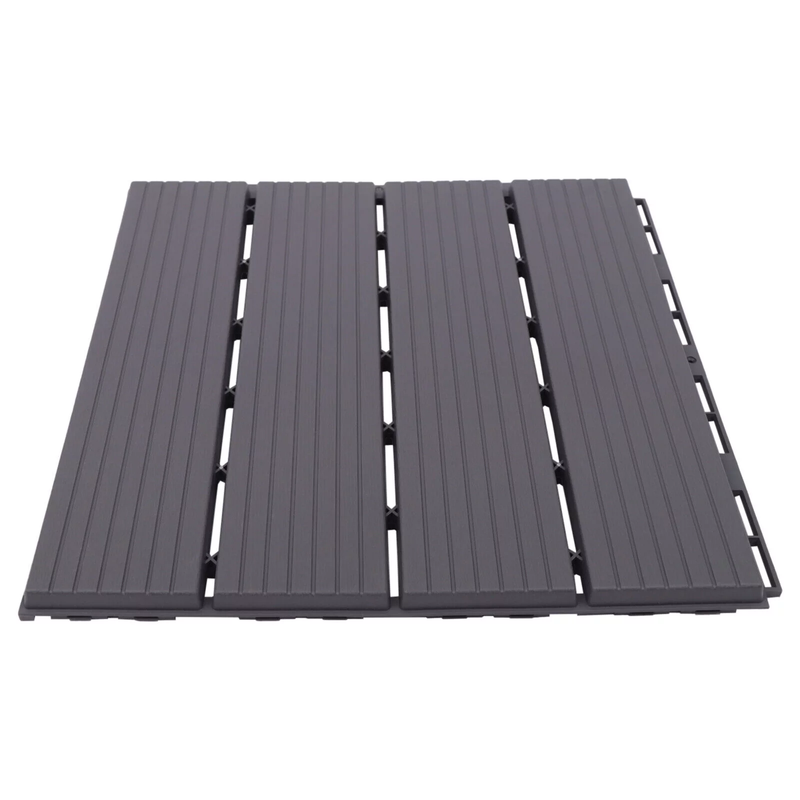 22X Plastic Interlocking Decking Tiles -Deck Tiles, In/Outdoor Patio 12''x12''
