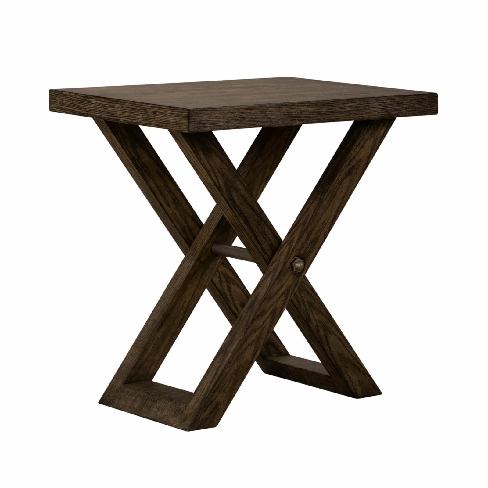 Crossroads Chairside Table - Russet Brown