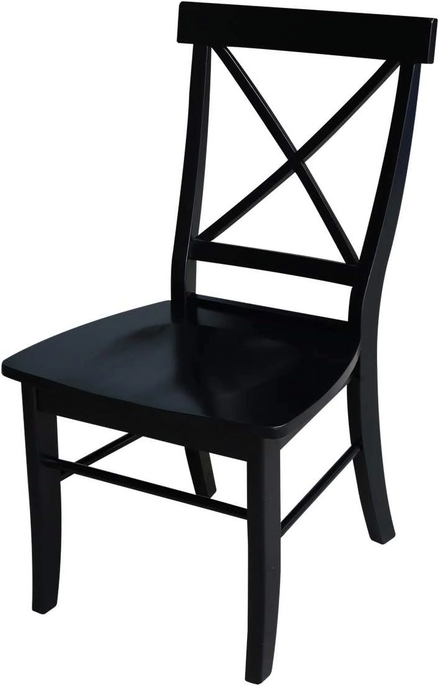 Set Of Two X-Back Dining Chair, Black