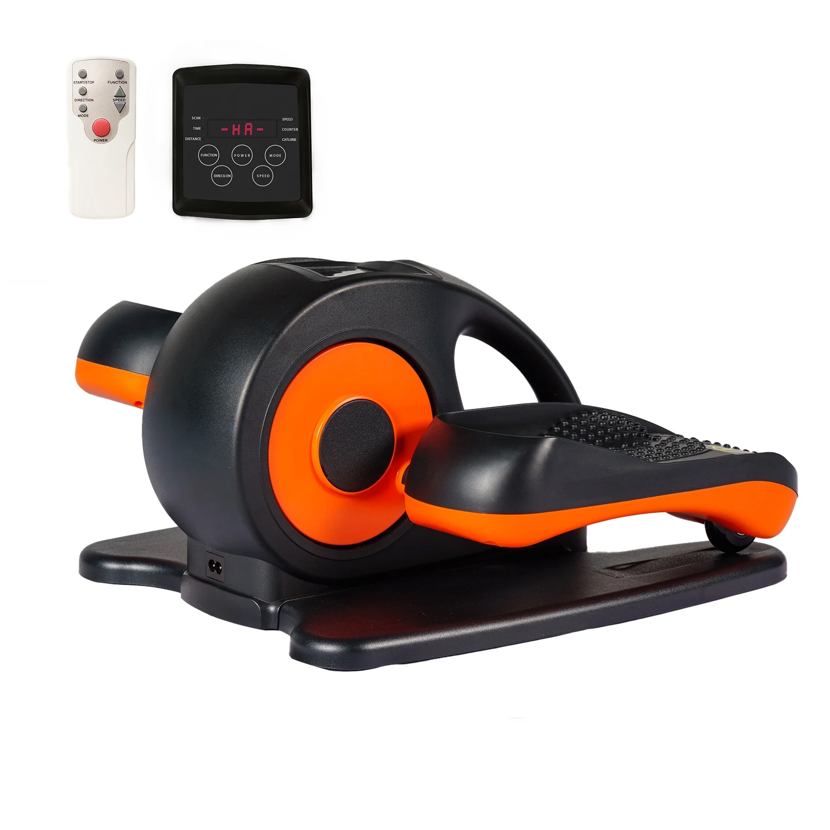PROHIKER Under Desk Elliptical Machine for Home, Under Desk Bike Pedal Exerciser Electric Seated Elliptical, Compact Portable Elliptical Ellipse Leg Exerciser for Home, Orange