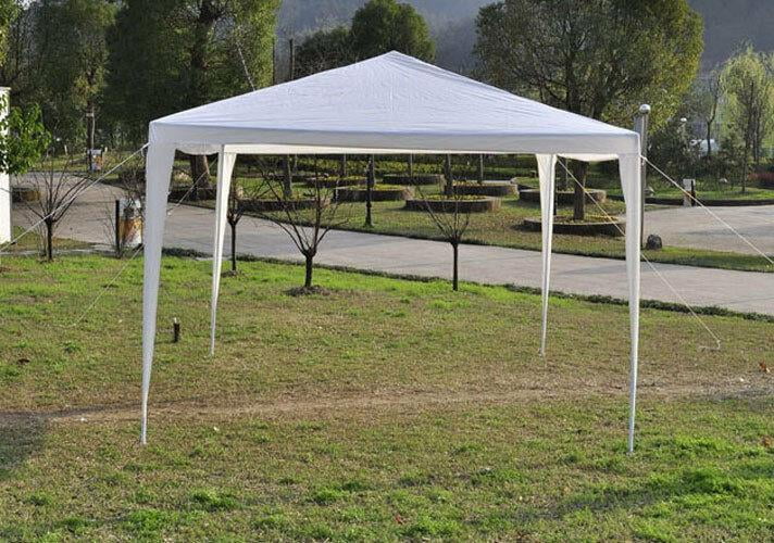 New 10x10Ft Party Tent Outdoo Gazebo Wedding Canopy White Upgrade Spiral Tube
