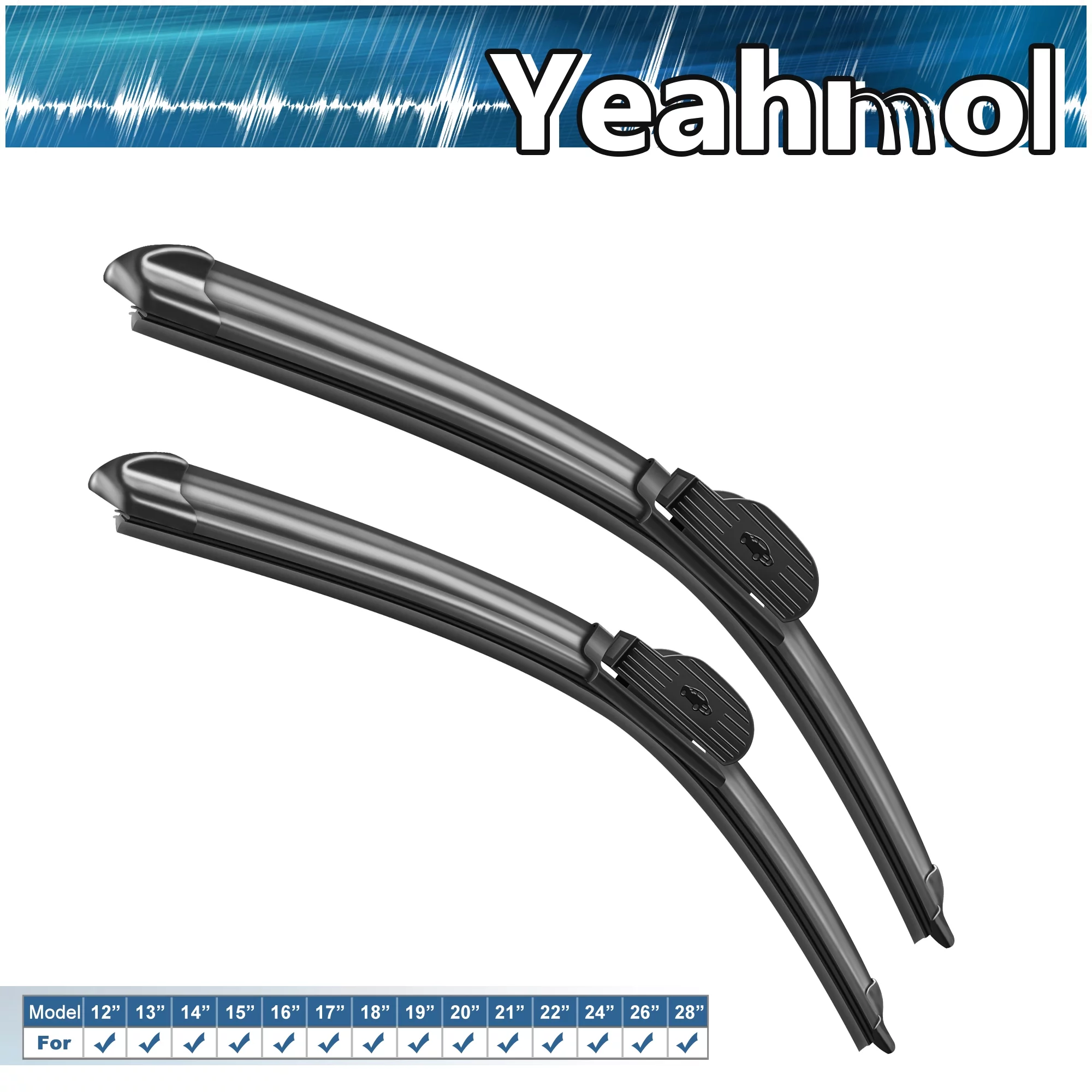 Yeahmol 16 in & 16 in Windshield Wiper Blades Fit For GMC R3500 1991 16