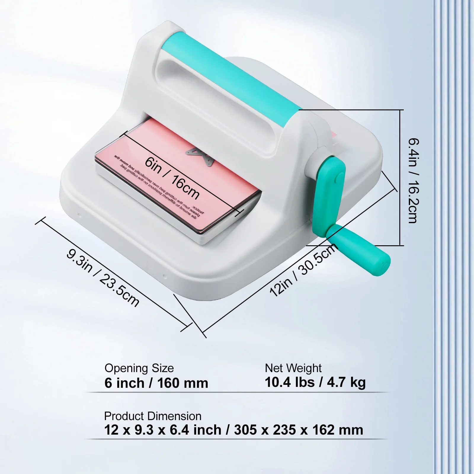 SKYSHALO Die Cutting & Embossing Machine for Arts & Crafts, 6 Inch Portable Manual Cut Machine, Scrapbooking & Cardmaking Tools, Perfect for Invitations, Birthday Cards, Greeting Cards