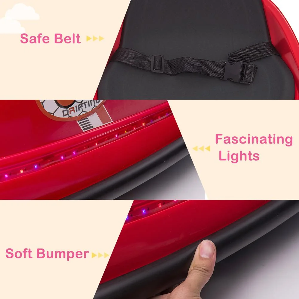 360 Spin Music Bumper Car: Electric Battery Powered Ride-On Toy for Kids (6V)