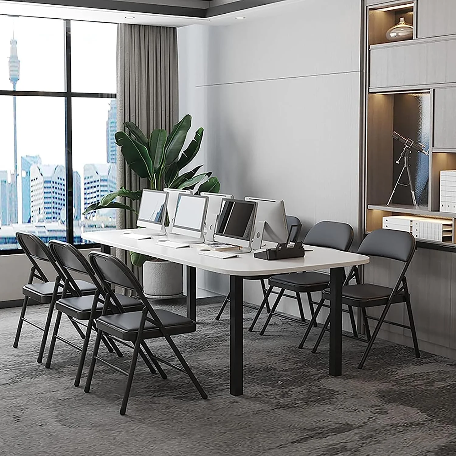 GIVIMO 4 Pack Folding Chair, Set Of 4, Black