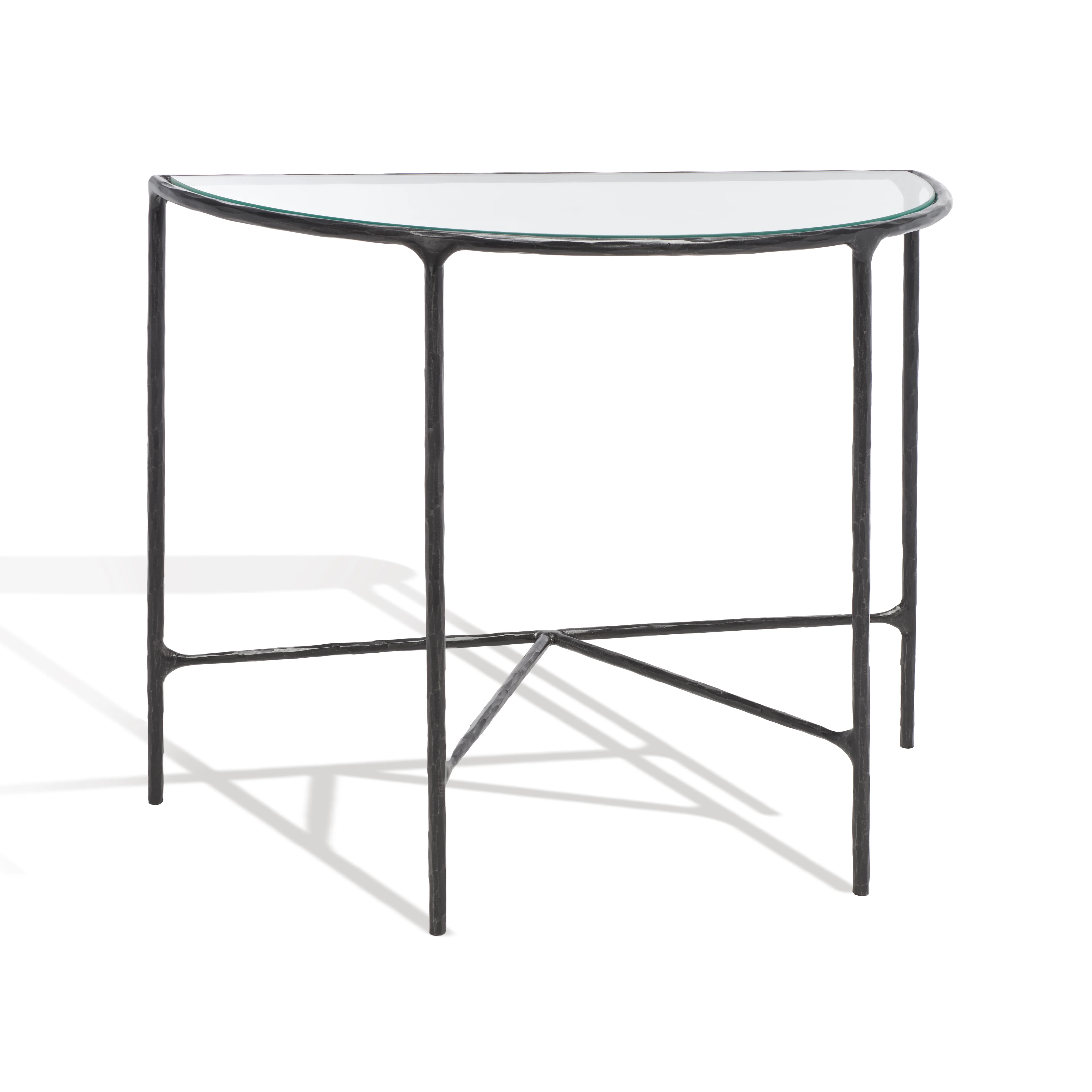 SAFAVIEH Couture Jessa Glam Metal Console Table, Black