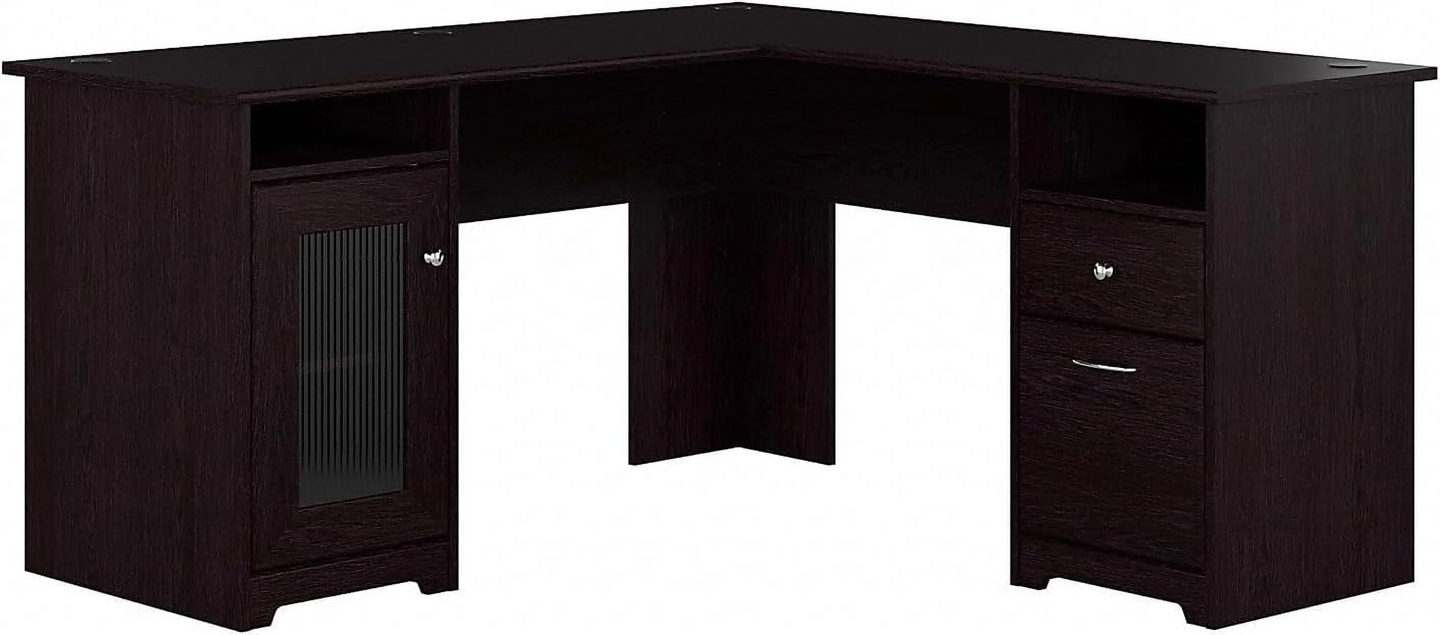 Bush Furniture Cabot L Shaped Desk, Espresso Oak (WC ) Espresso Oak 60W
