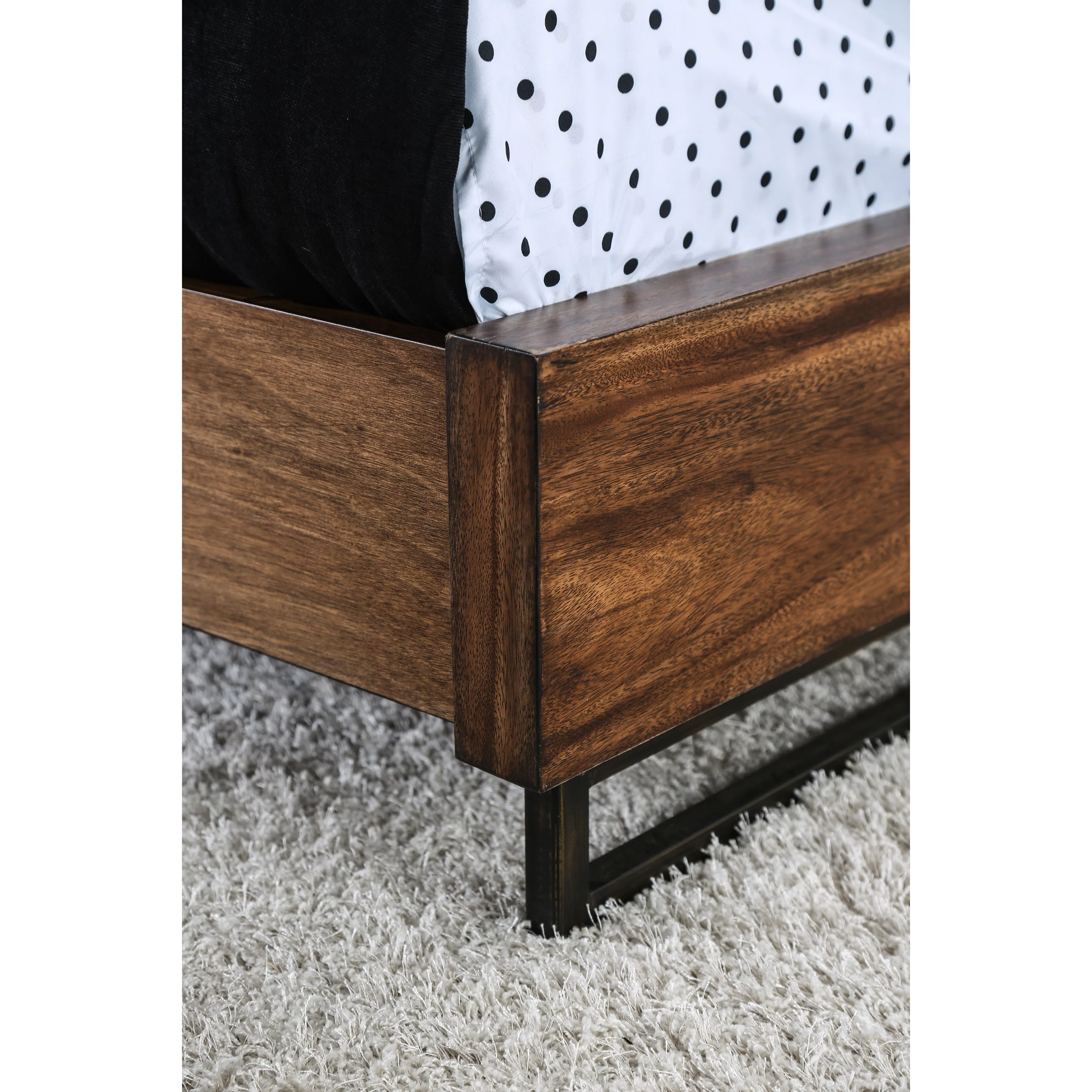 Furniture of America Trippen Panel Bed, Queen, Dark Oak and Dark Walnut