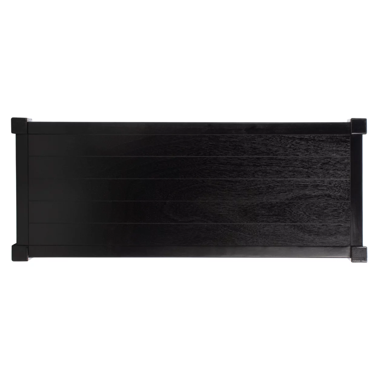 SAFAVIEH Rafiki Amish Black Wood Console Table with Shelf (33.8 in. W x 13.8 in. D x 29.5 in. H)