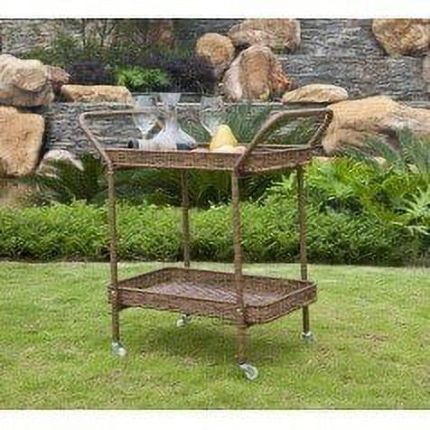 Jeco Outdoor Resin Wicker Serving Cart