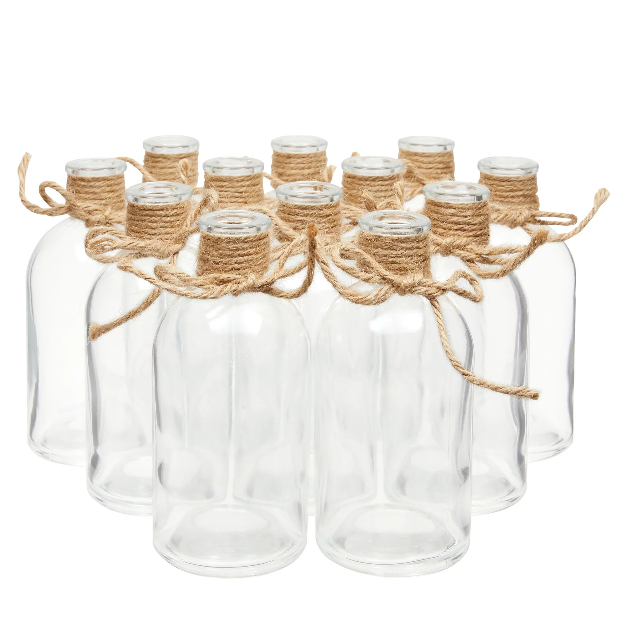 Farmlyn Creek Set of 12 Glass Bud Vases - Small Glass Vases for Flowers, Centerpieces, Party Décor (2.5 In x 5.2 In)