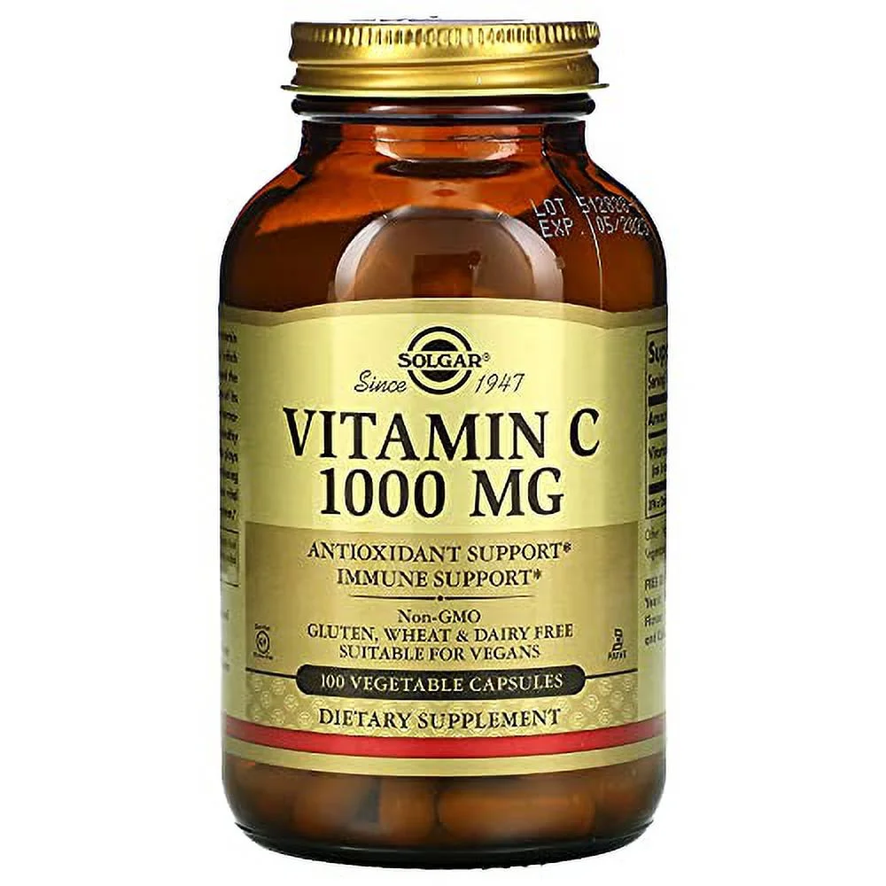 Solgar Vitamin C, 1,000 mg, 100 Vegetable Capsules