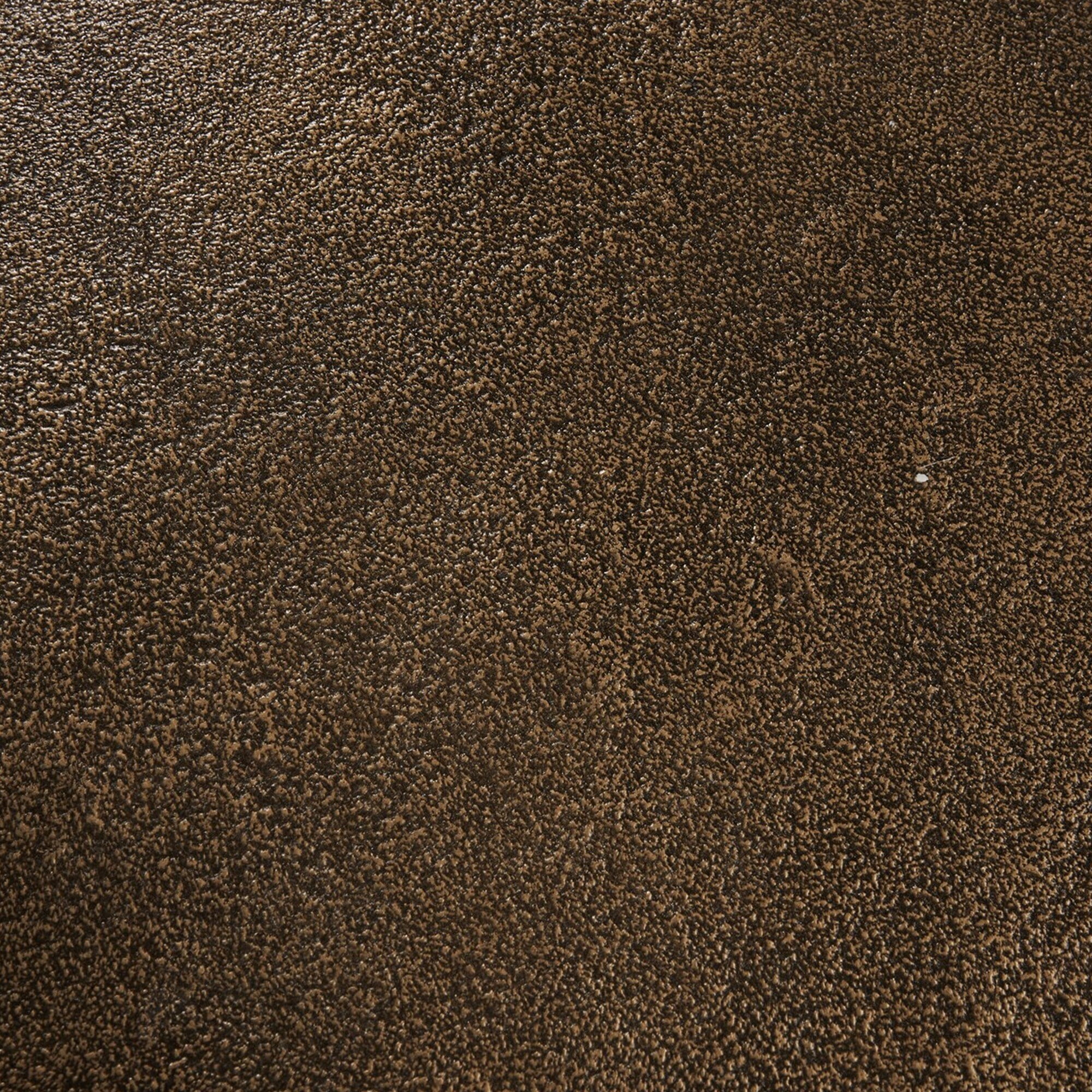 Rexi 40 Inch Aluminum Coffee Table, Round Tray Top, Bronze