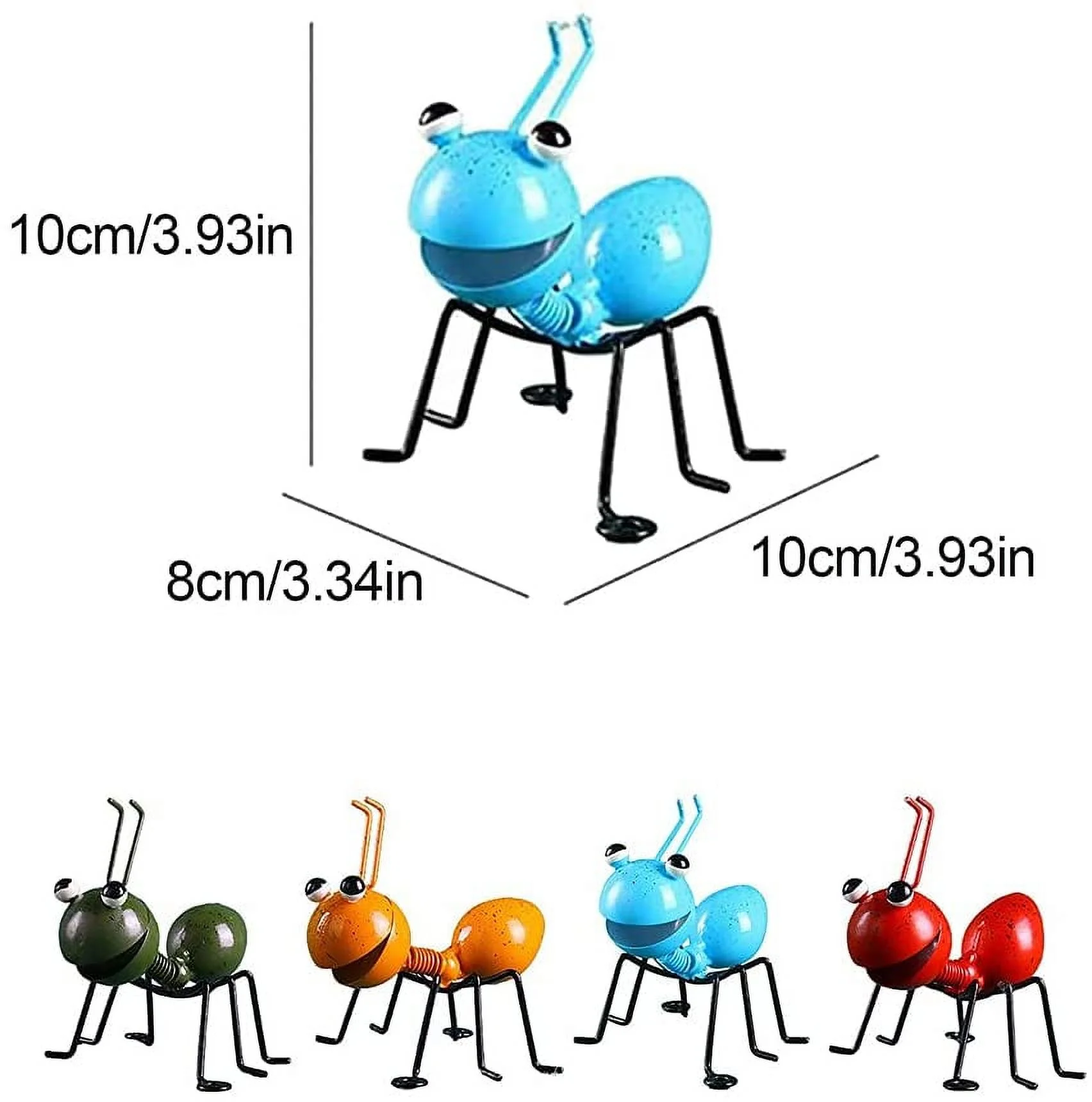 Viworld Metal Ants Garden Decor Insect Ornaments Indoor or Outdoor Garden Yard Art Wall Sculptures 4 PCS Set