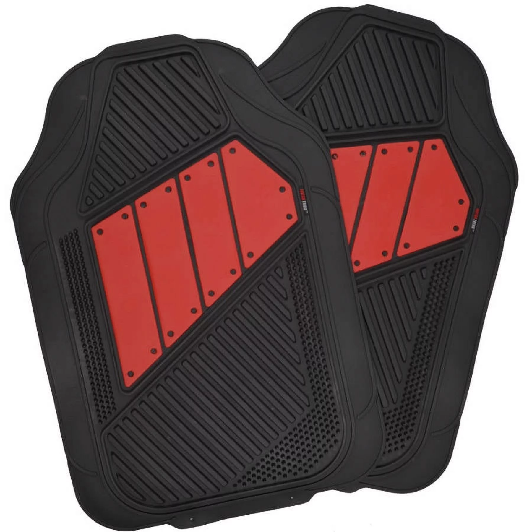 Motor Trend FlexTough Car Floor Mats, 2-Tone Colors Heavy Duty Rubber with Cargo Trunk Mat
