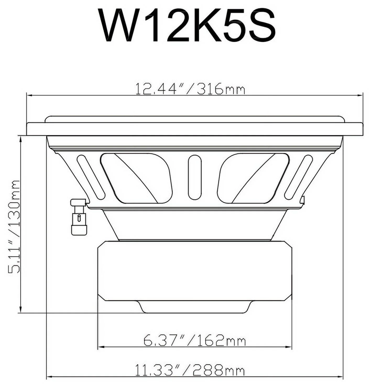 (2) Rockville K5 W12K5S2 12