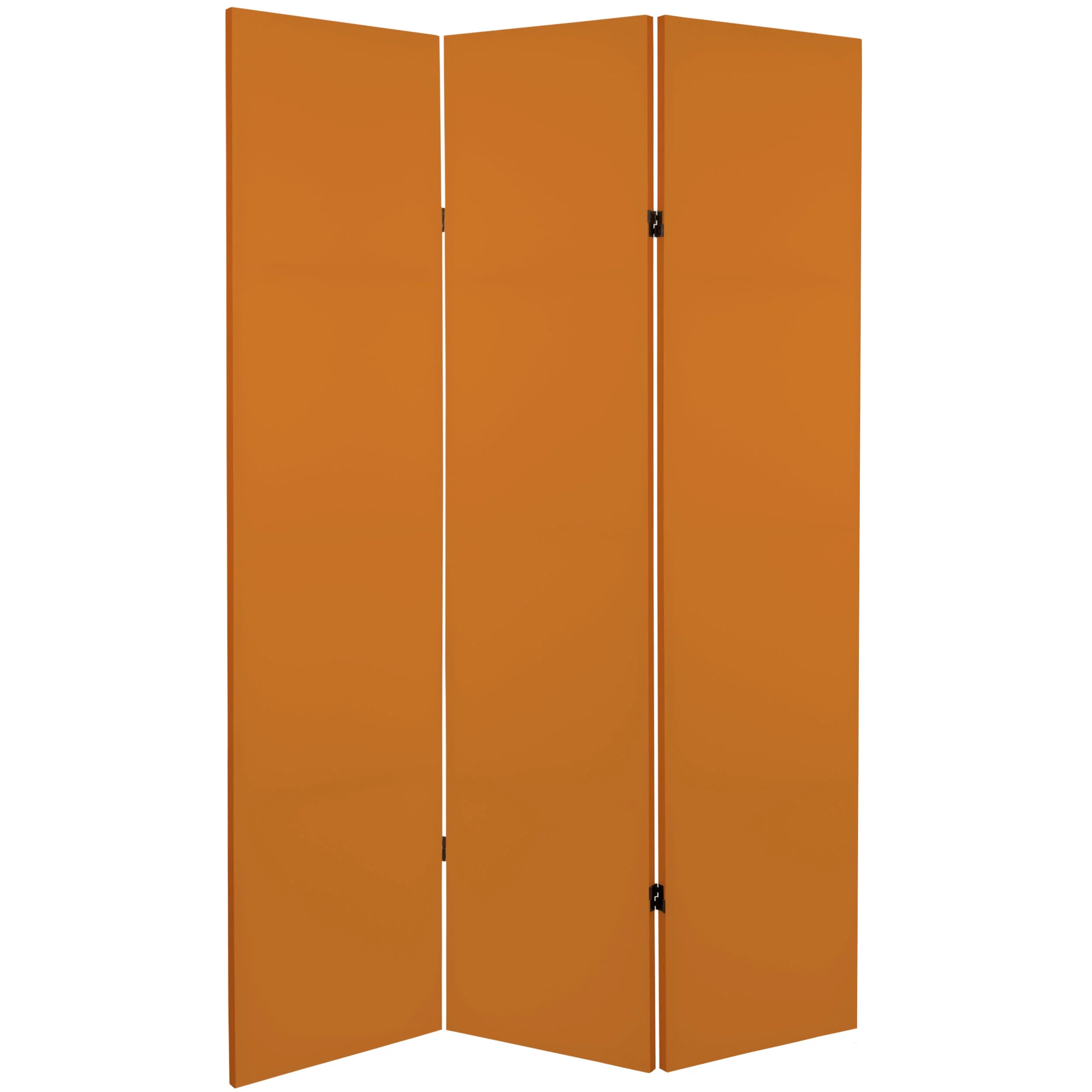 Oriental Furniture 6 ft. Tall Double Sided Sienna Canvas Room Divider - 3 Panel