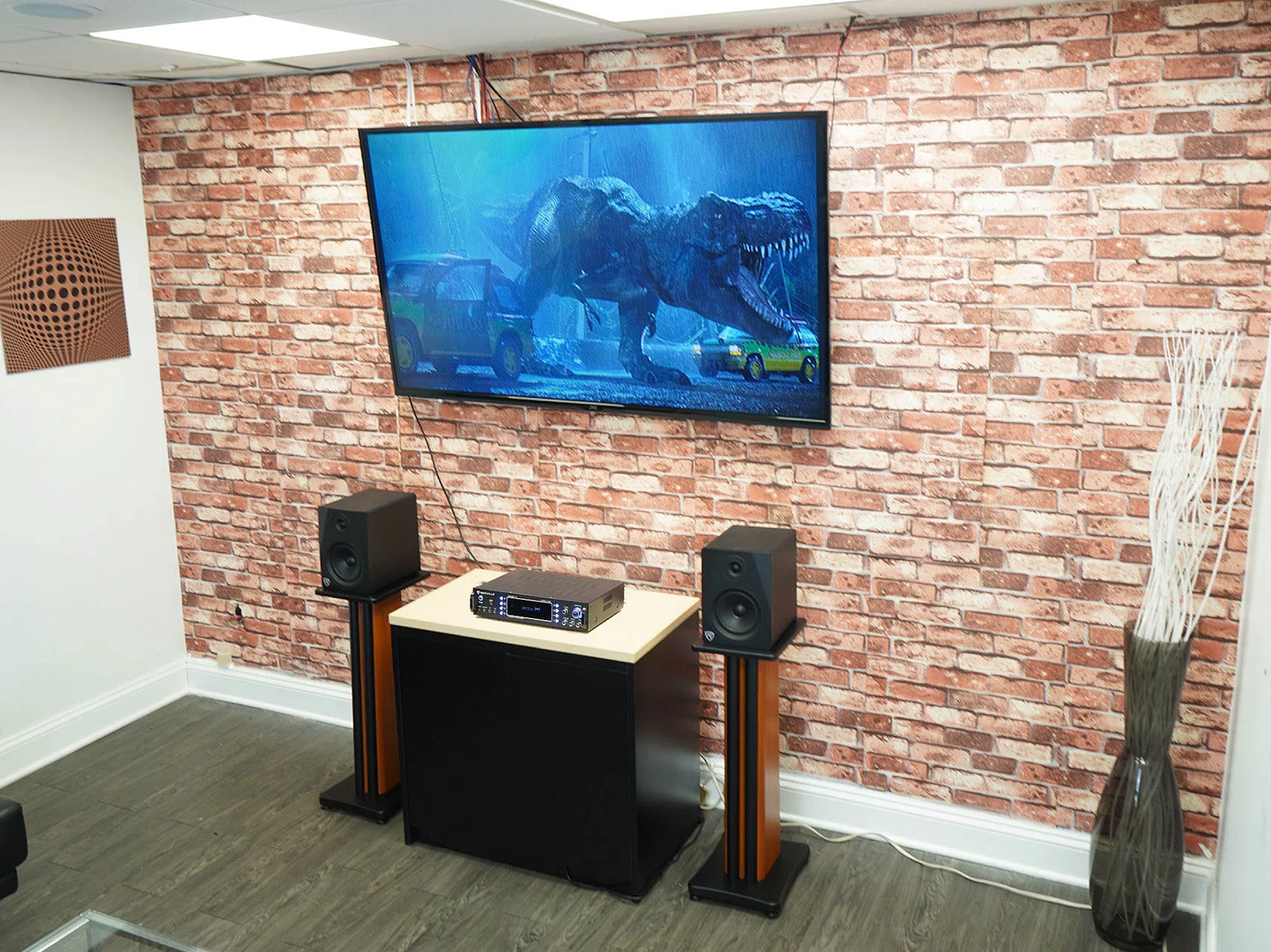 (2) Rockville SS28C Classic Wood Grain 28