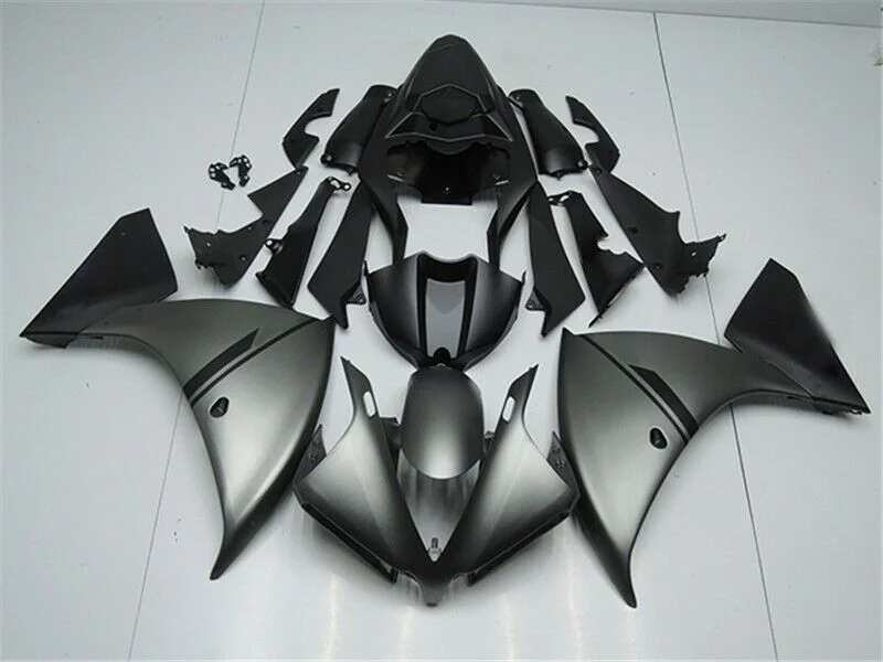 Mad Hornets ABS Injection Plastic ABS Fairing Fit for Yamaha YZF R1 2012-2014 Grey Black