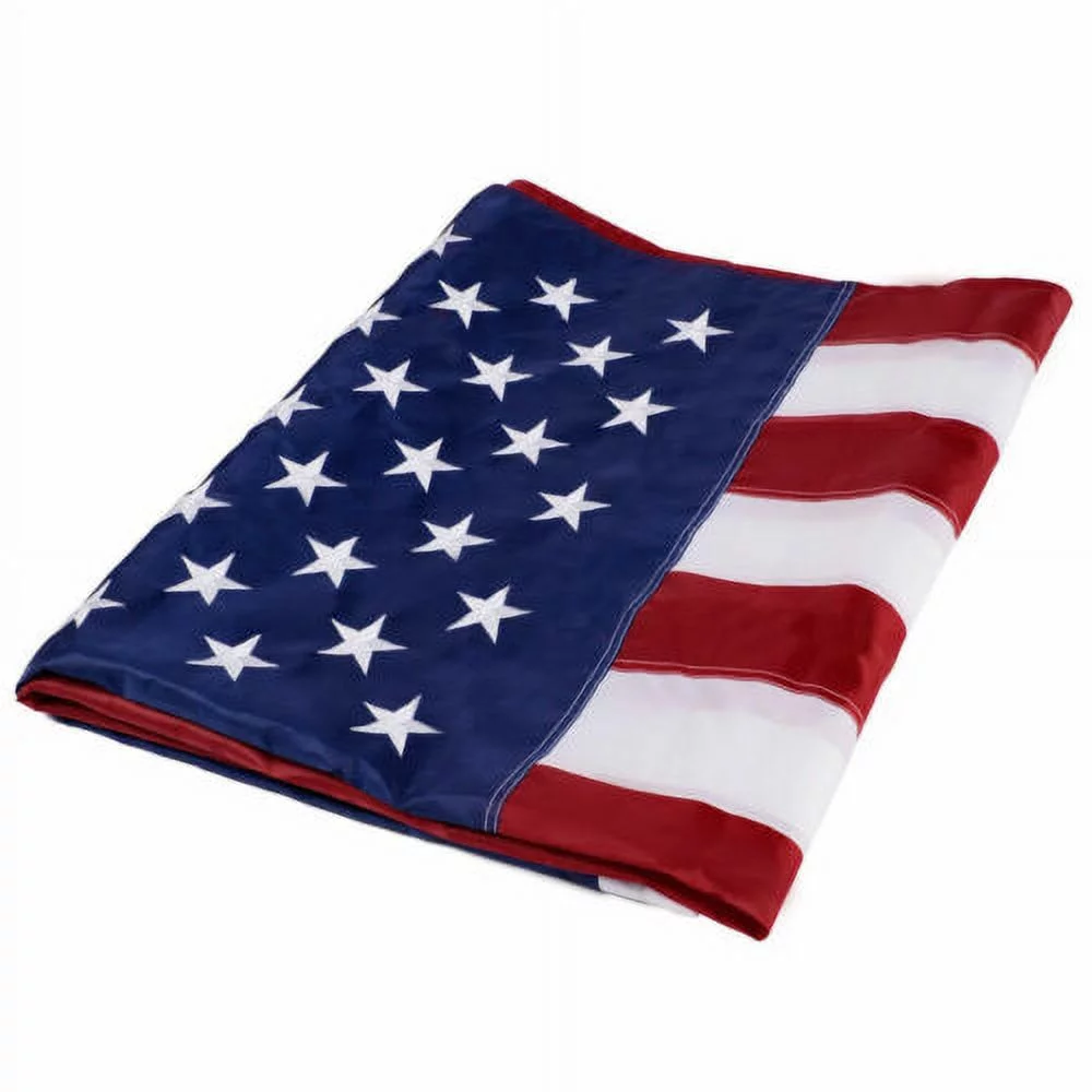 8x12 Foot Embroidered Sewn U.S. USA American 50 Star Nylon Flag 8'x12' grommets