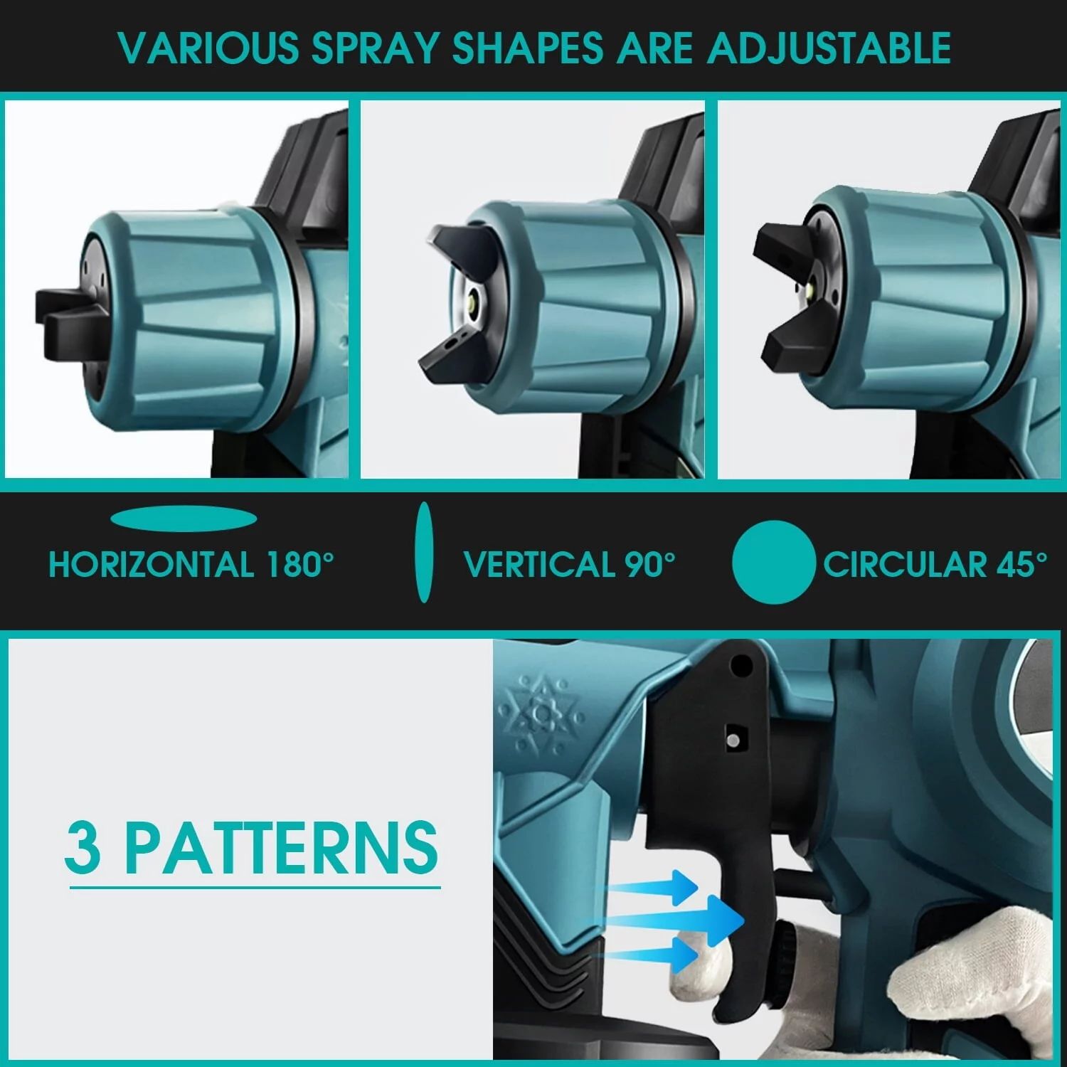 Paint Sprayer, 800W Electric HVLP Spray Gun