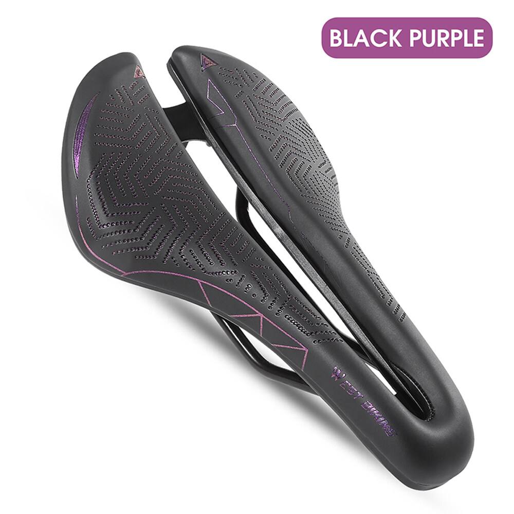 WEST BIKING Hollow Breathable Bike Saddle Bicycle Seats Soft Cycling Cushion PU Waterproof Bike Saddle Cycling Accessories