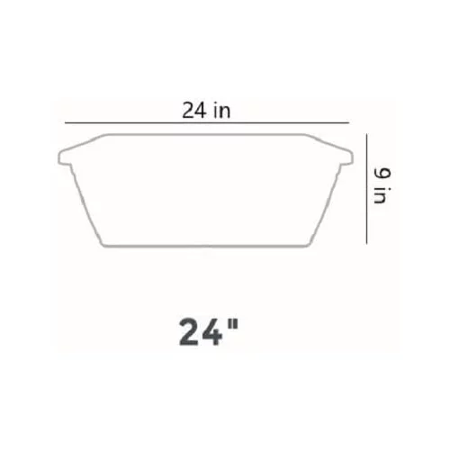 HCC  24 in. Deck Rail Plastic Box Planter, Warm Gray