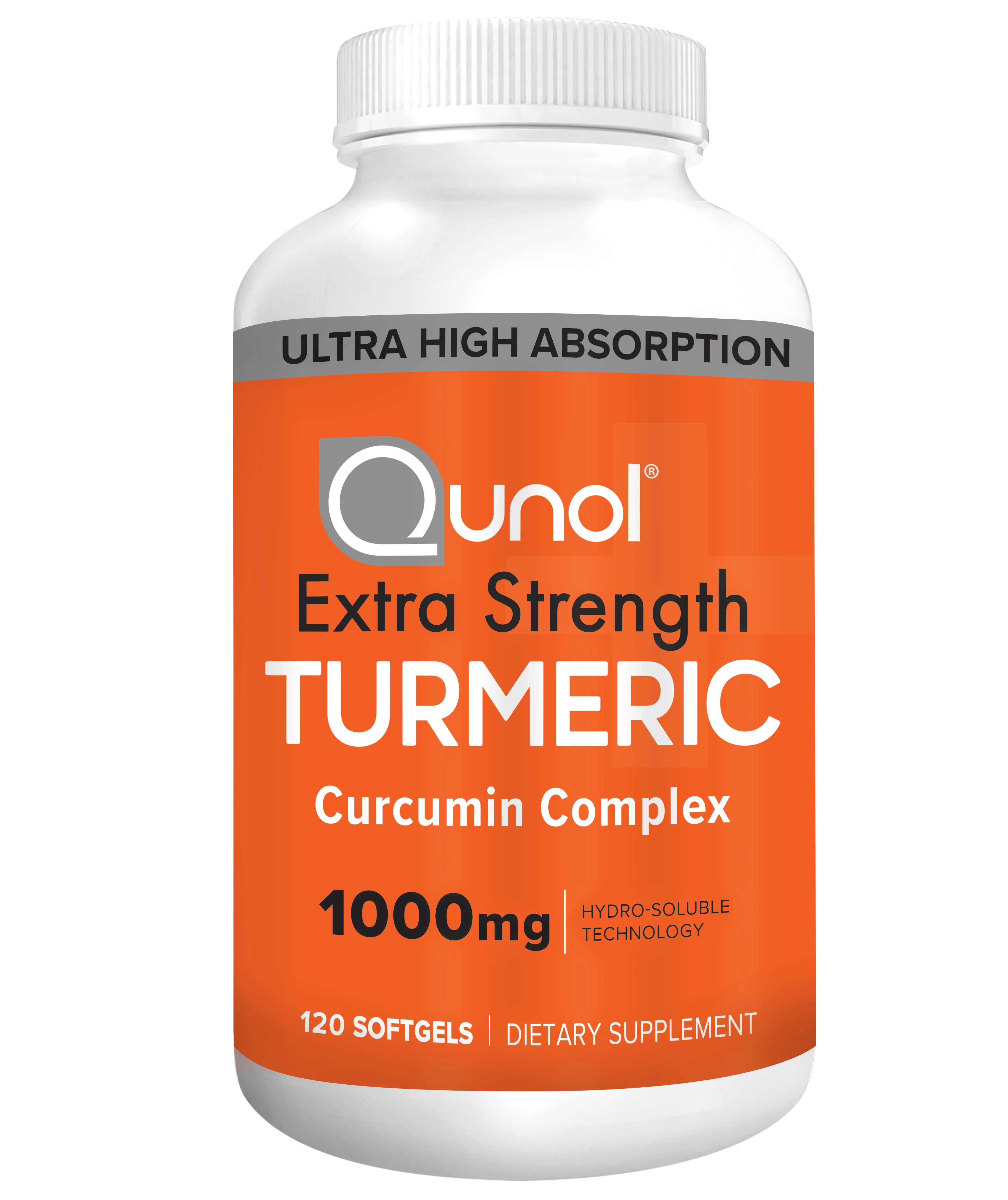 Qunol Turmeric Curcumin 1000mg Ultra High Absorption 120 Softgels
