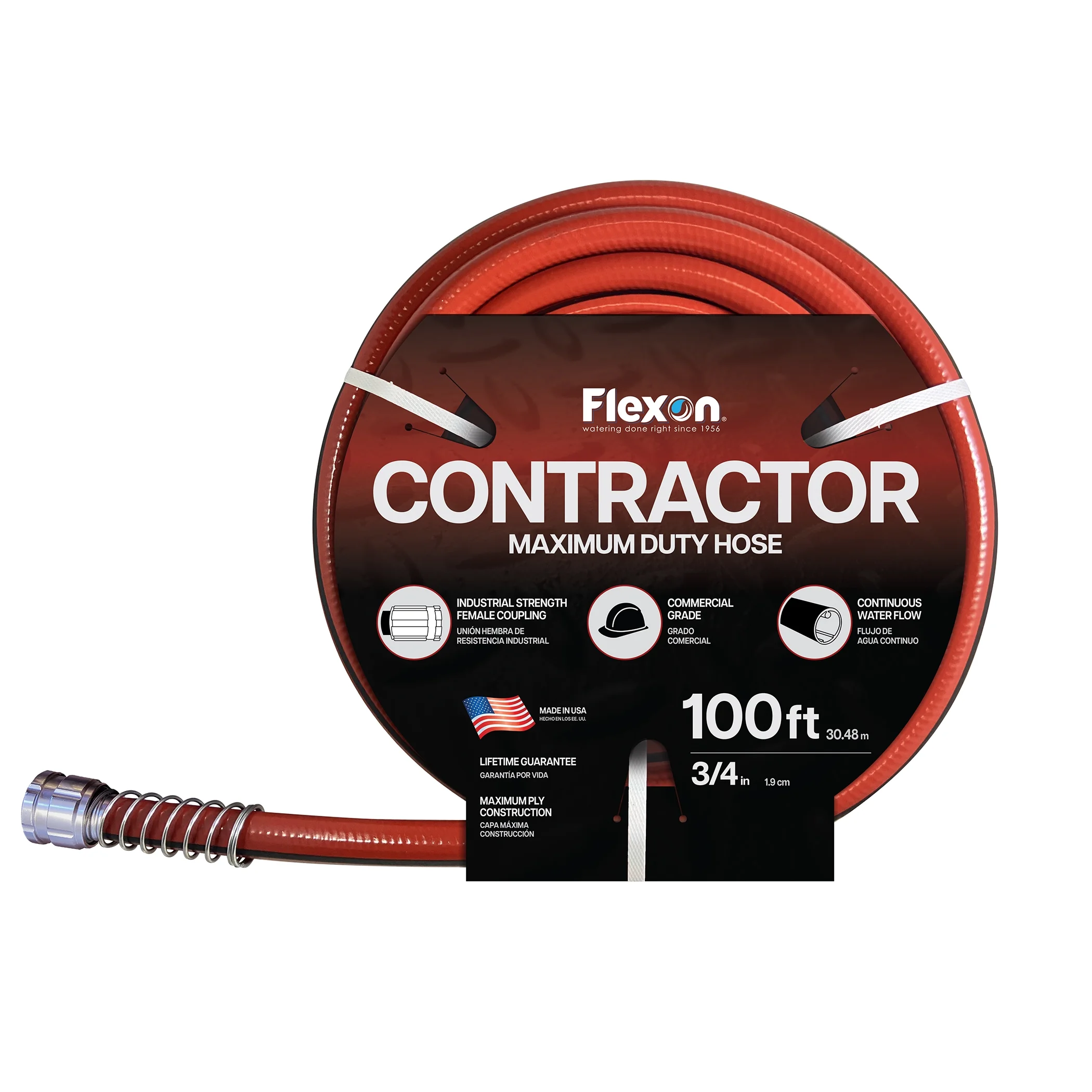 Flexon 3/4 in. x 100 ft. Contractor Grade Garden Hose
