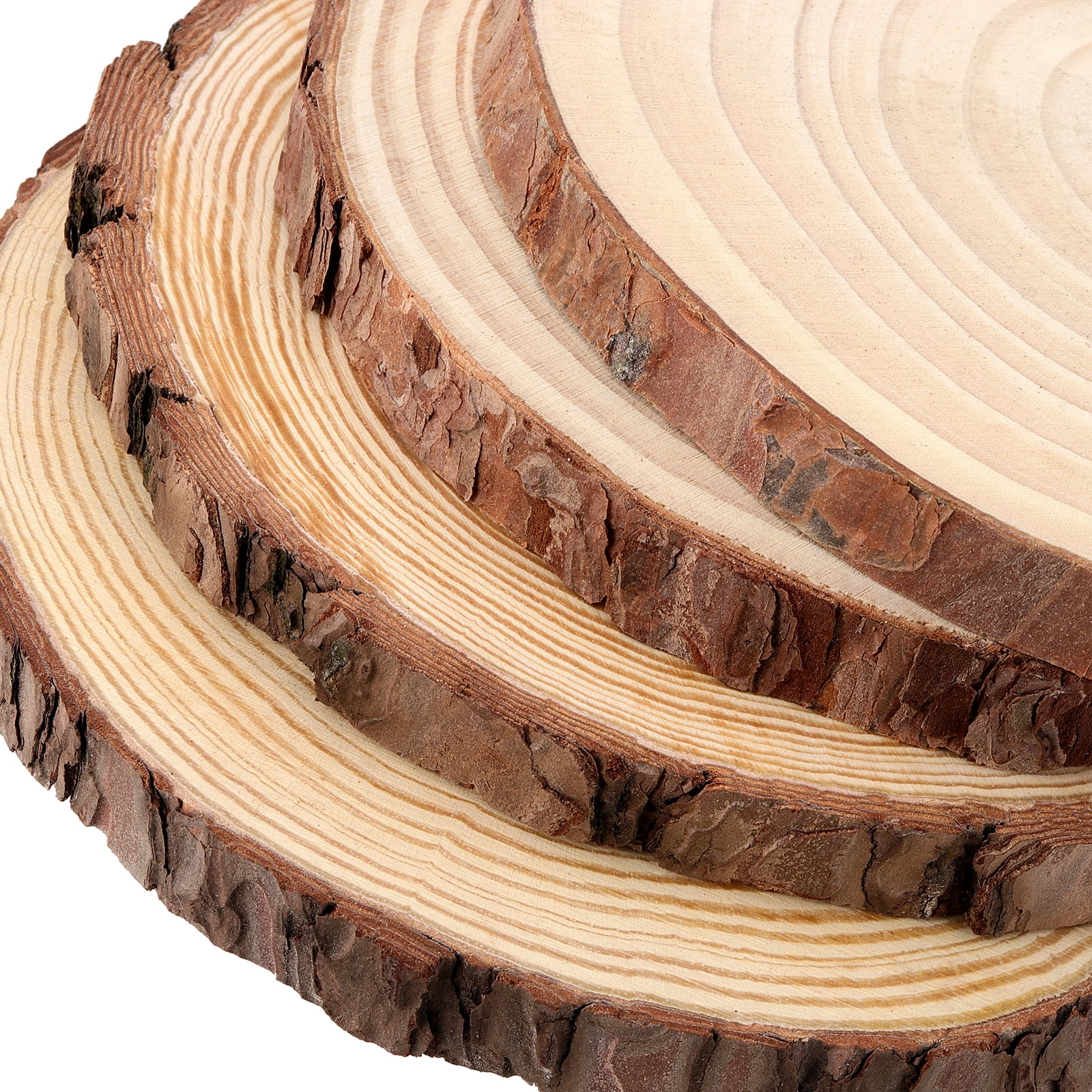 SEUNMUK 12 Pcs 6-7 inch Craft Wood Slices, Unfinished Natural Wooden Log Discs for DIY Craft, Painting, Coasters