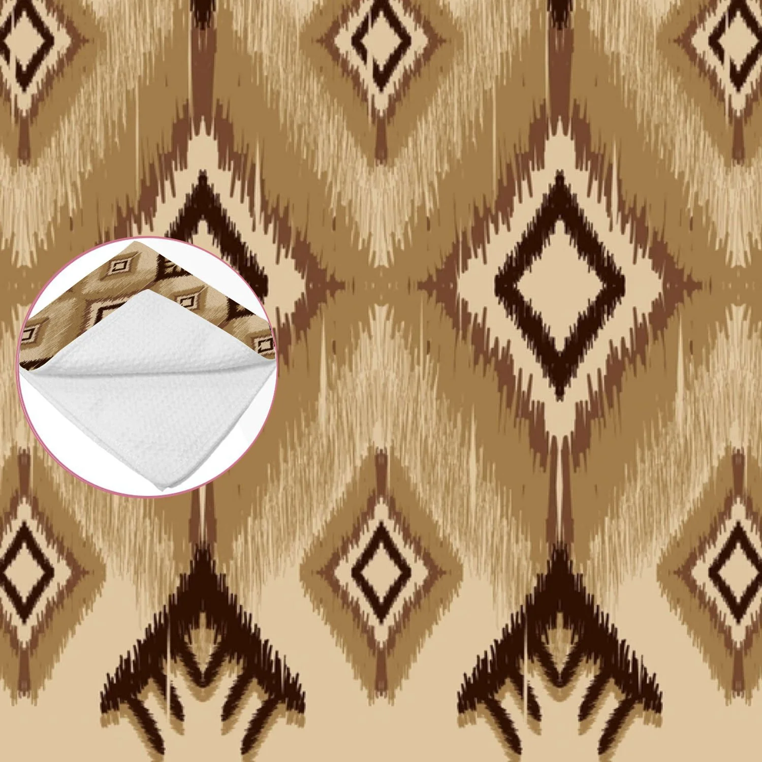 ANYWAY.GO 4 pack Baby Washcloths - 12 x 12 Inch Super Soft Baby Towels - 100% Cotton Highly Absorbent Wash Cloths for Face and Body,African Ikat Paisley Embroidery