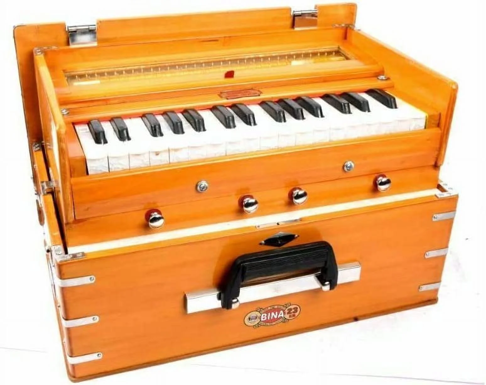 Naad Octaves Double Reeds 4 Stopper double Bellow 32 Keys Harmonium