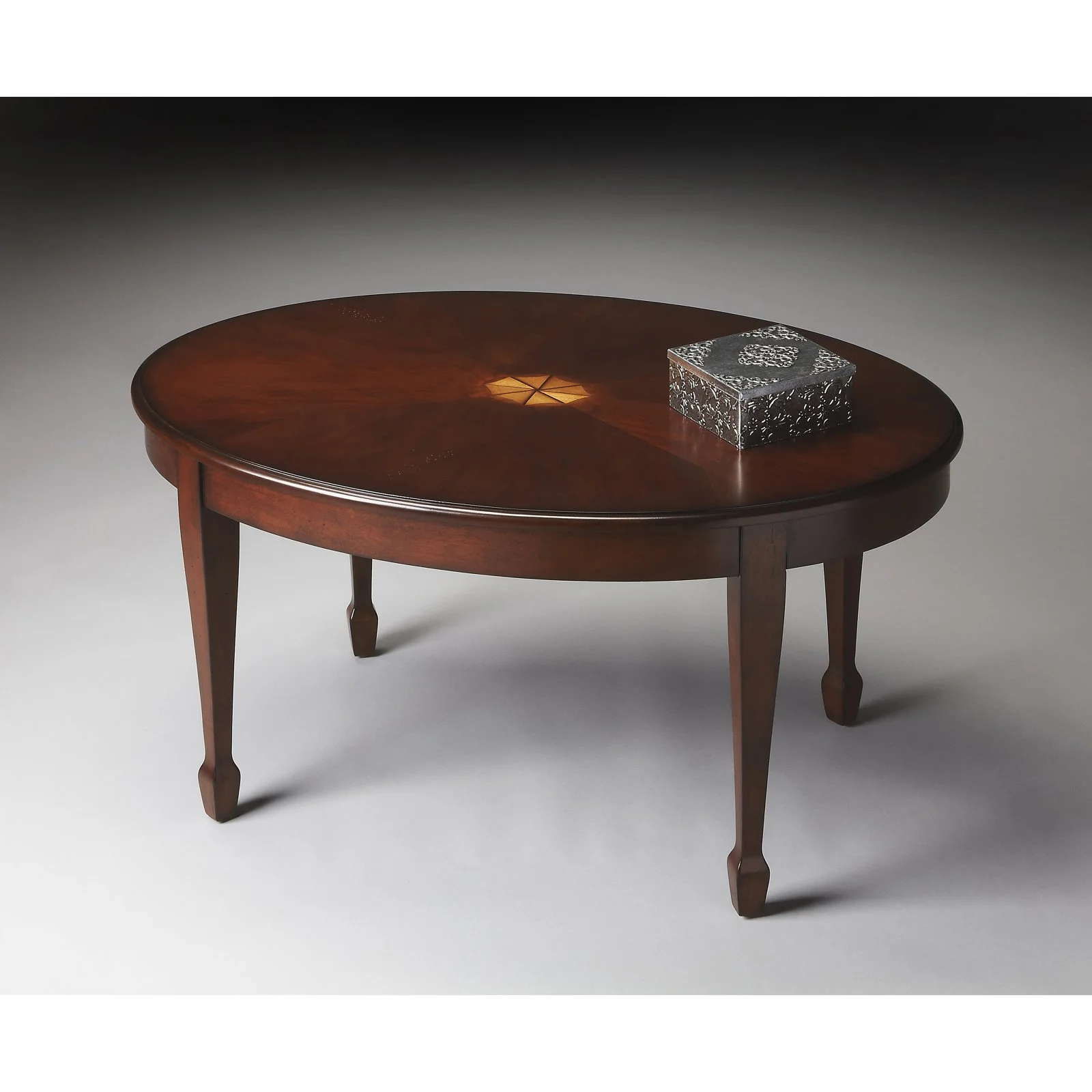 Butler Specialty Traditional Oval Coffee Table in Plantation Cherry