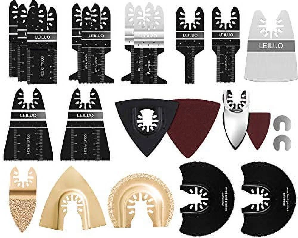 81 Pack Oscillating Saw Blades Oscillating Tool Blades to Cut Metal Wood Plastic Oscillating Multitool Blades Fit Dewalt Worx Rockwell Wen Milwaukee Makita Ryobi Bosch Fein Porter Genesis Bl