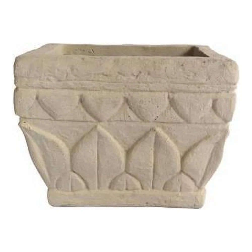 Anderson Teak Verona Square Planter Urn in Natural Beige