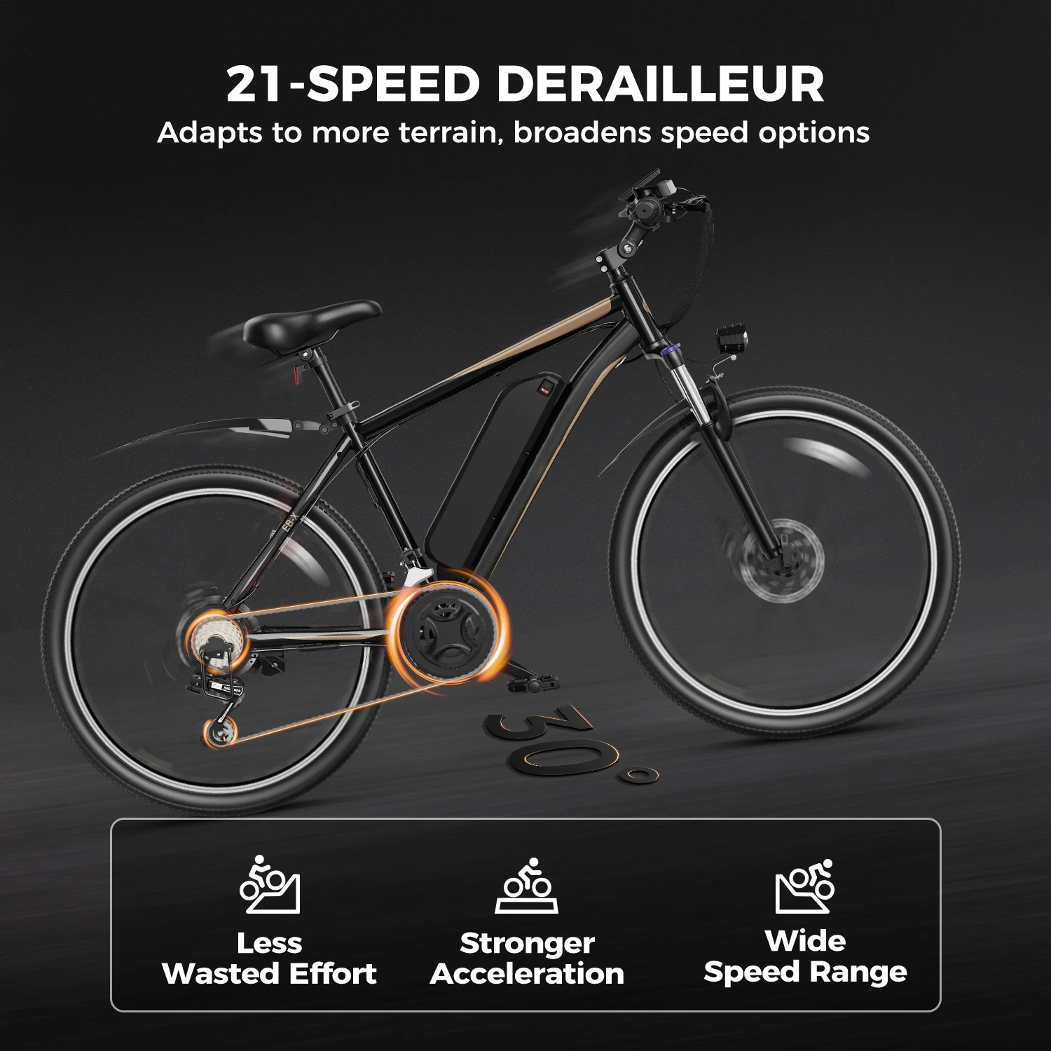 Yoloway EBX Electric Bike for Adults, 500W Electric Mountain Bike with 36V 12.5Ah Removable Battery, 26