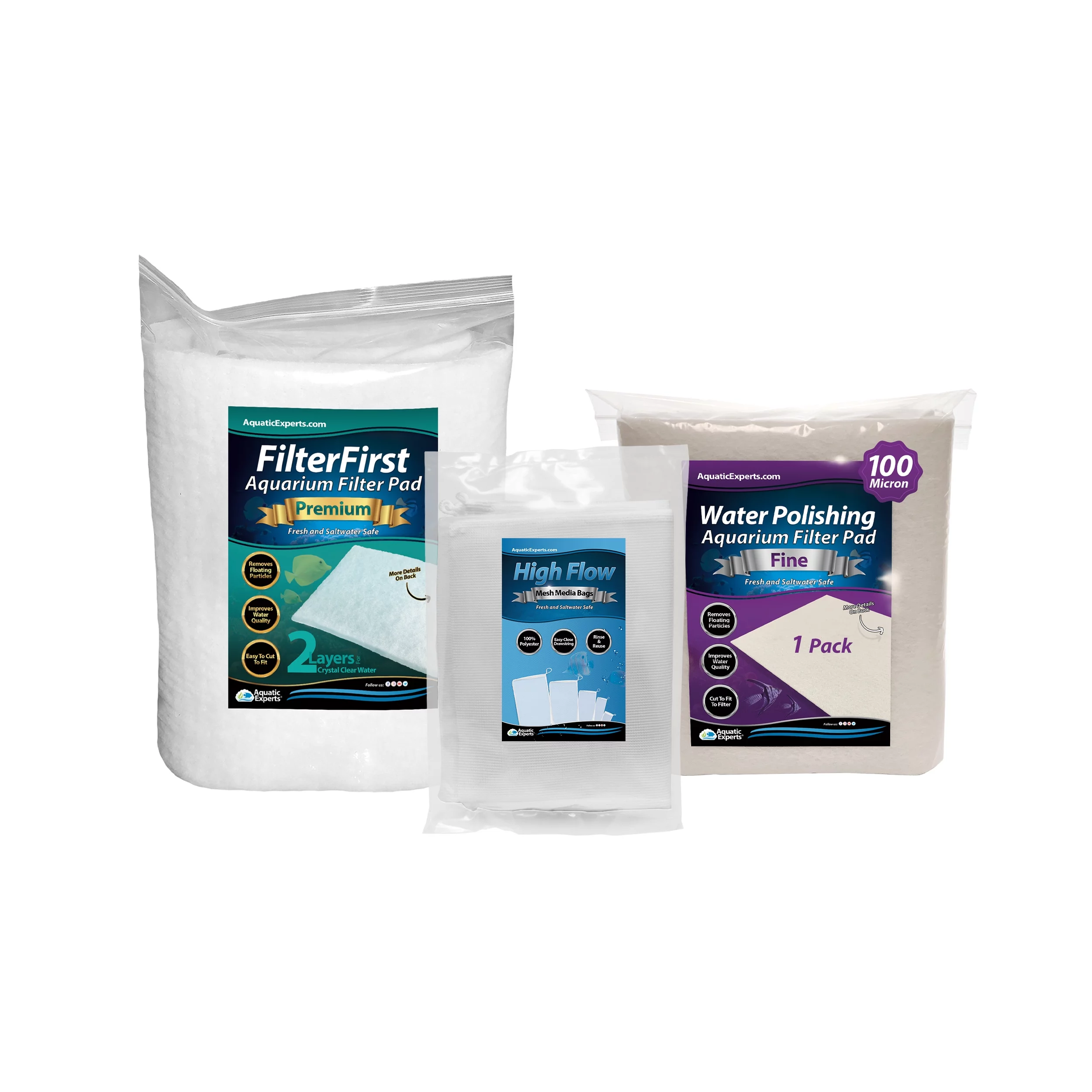 Aquatic Experts - 3 Pack High Flow Mesh Bag 8