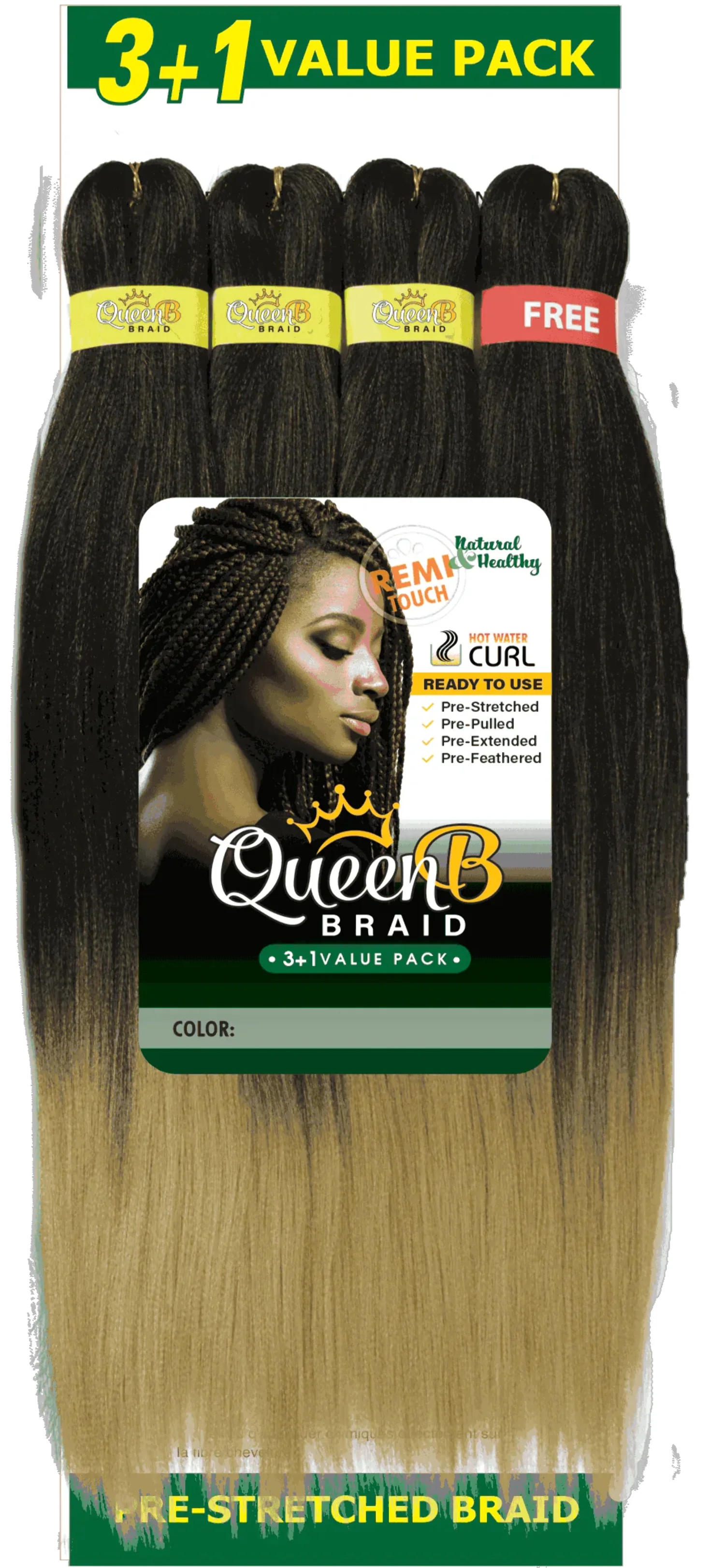 Urban Beauty Queen B Braiding Hair 60 3+1 Multipack