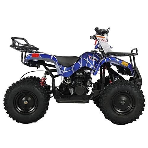 X-Pro Brand New 40cc ATV for kids, Mini Gas Powered ATV-Spider Blue