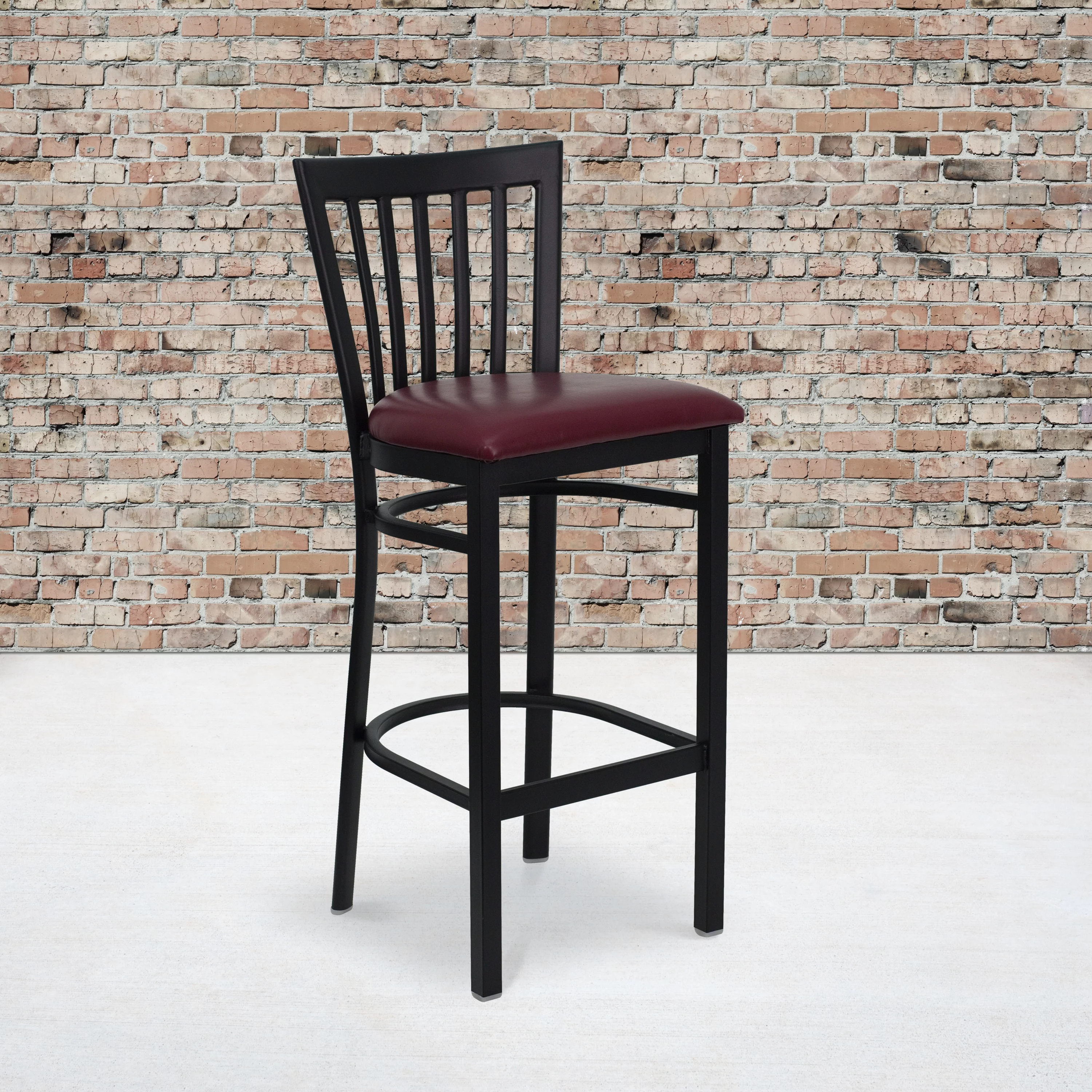 Lancaster Home School House Back Metal Restaurant Barstool (Set of 2) - 17.25