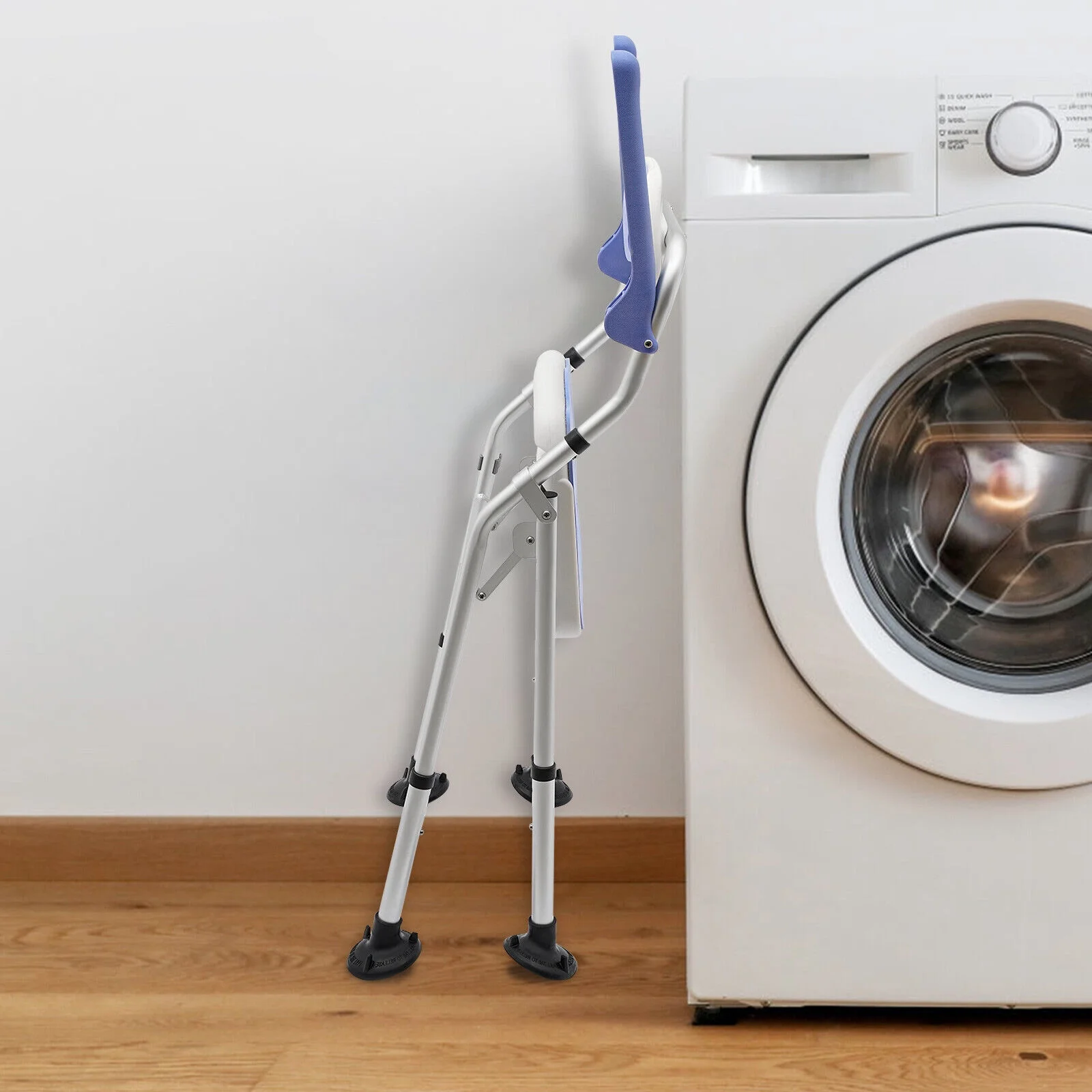 Height Adjustable Folding Shower Chair Bench Bath Seats with Back & Arms 330lbs