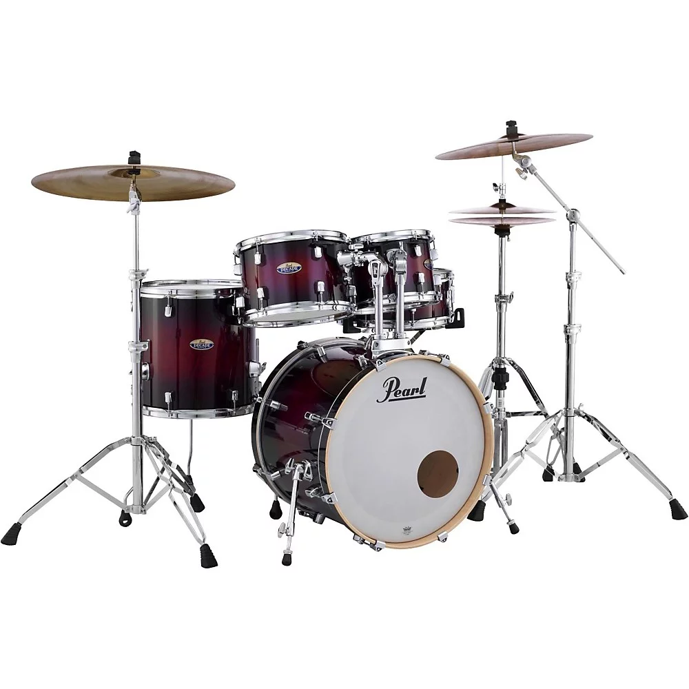 Pearl Decade DMP905P/C261 5 Piece Drum Shell Pack, Gloss Deep Redburst
