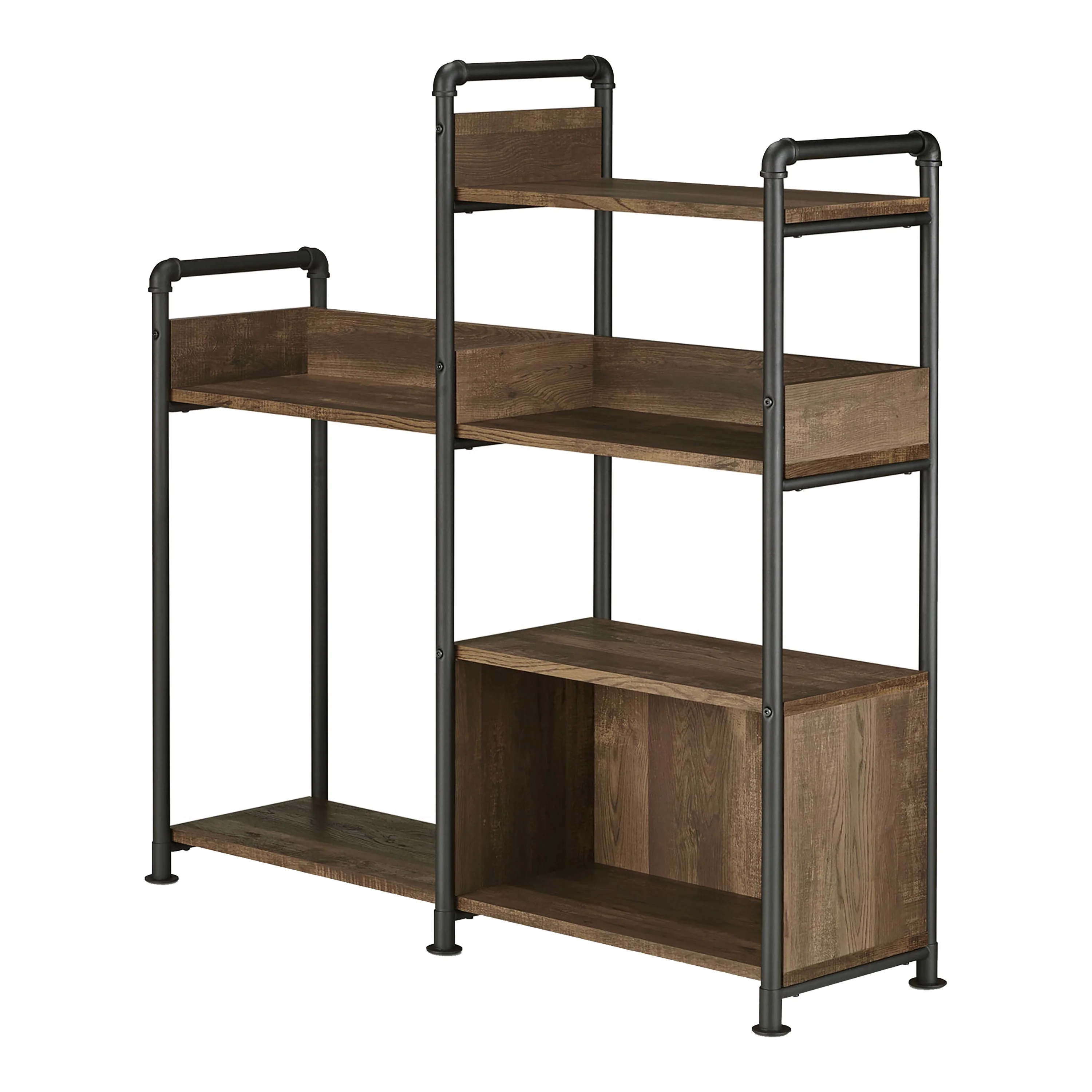 Gaile Indoor 6-Shelf Wood Reclaimed Oak Bookcase for Living Room by Furniture of America